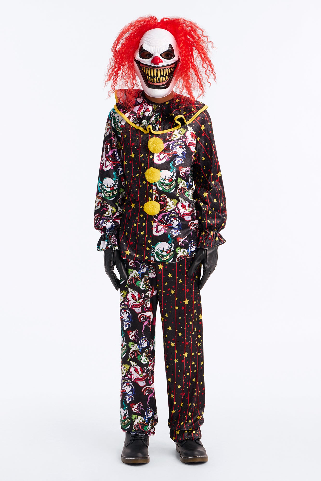 Mini Killer Smile Clown Costume - Black/combo