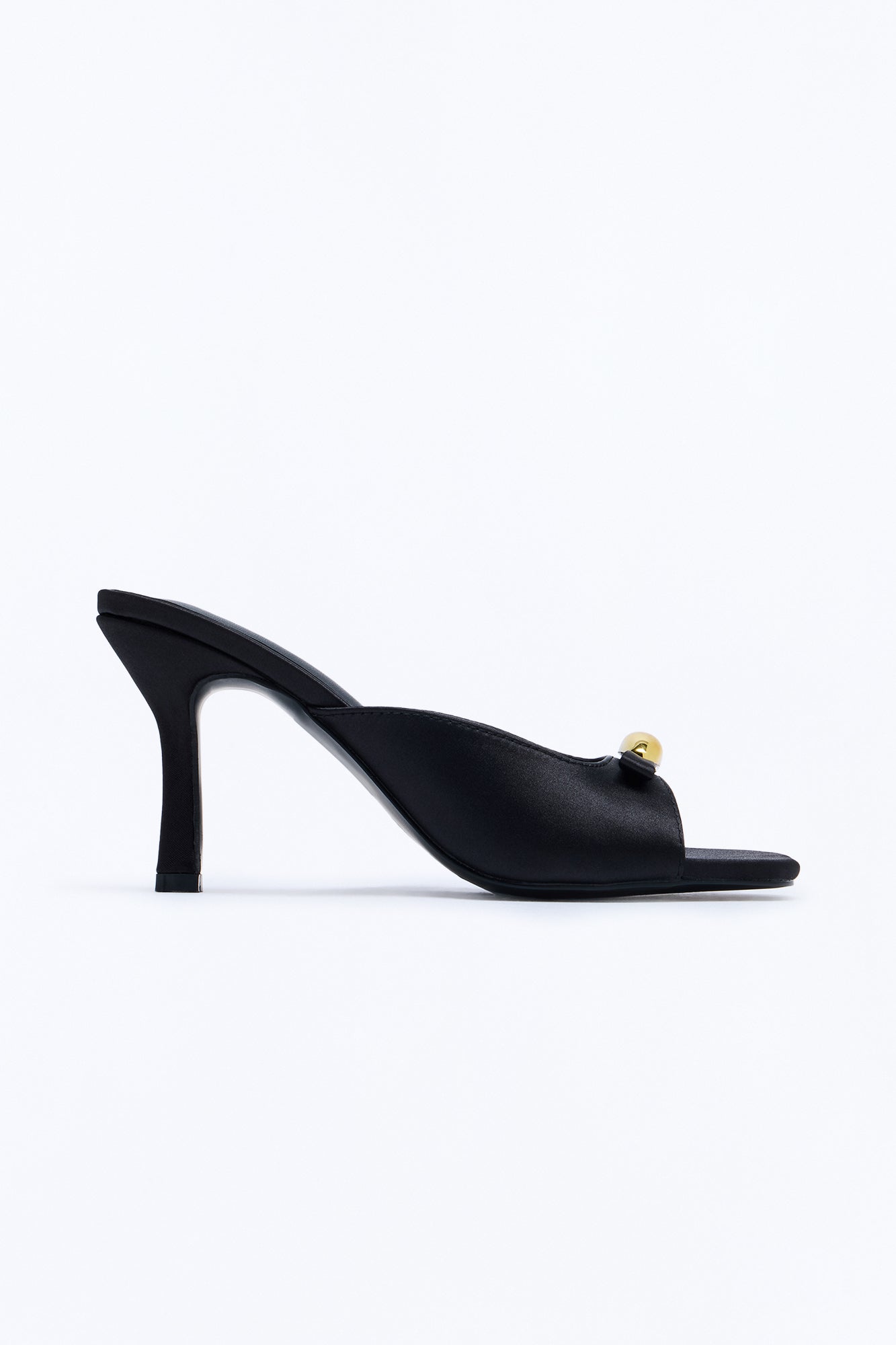 So Into You Hardware Heels - Black