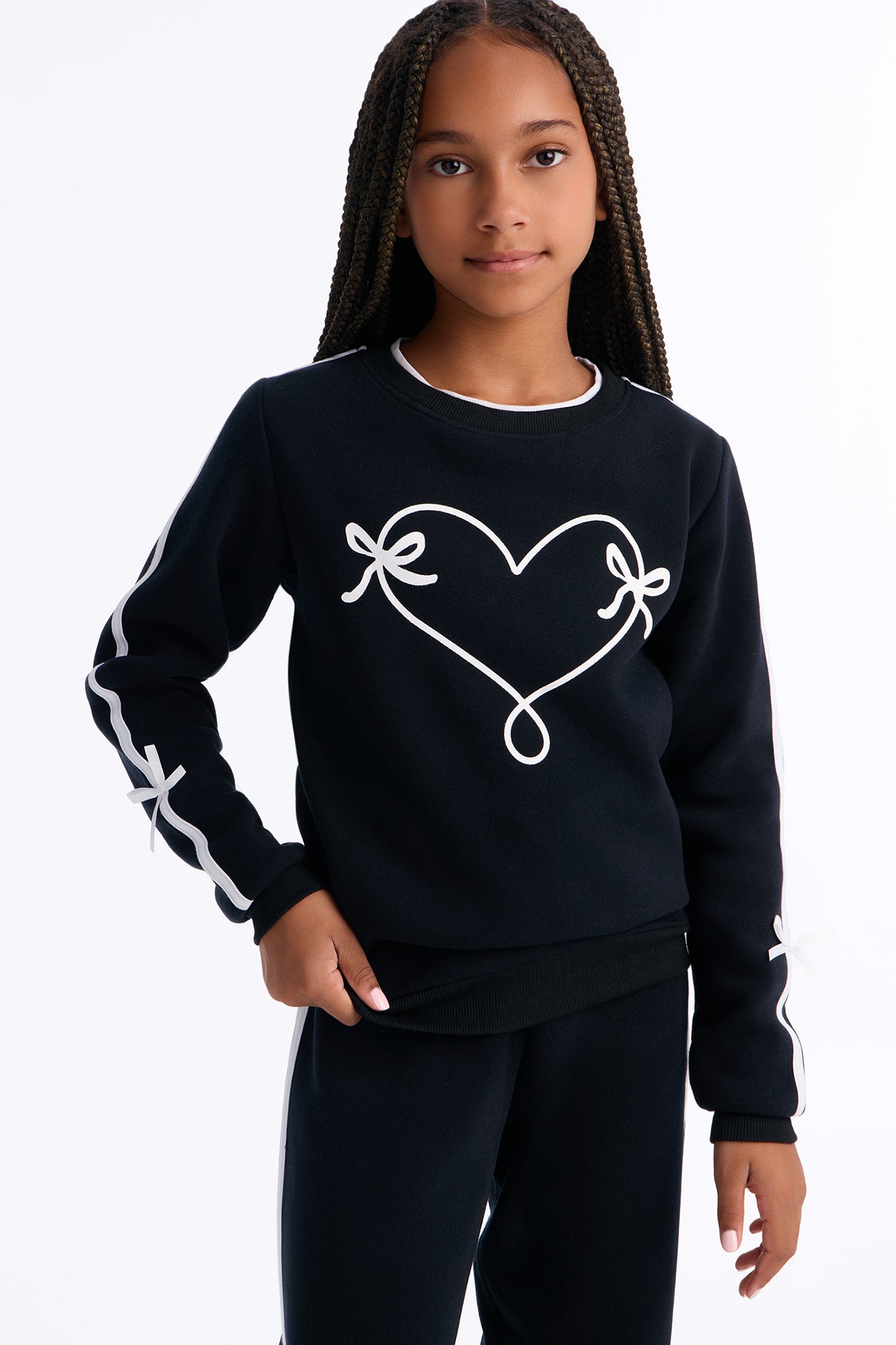 Mini Love You More Pant Set - Black