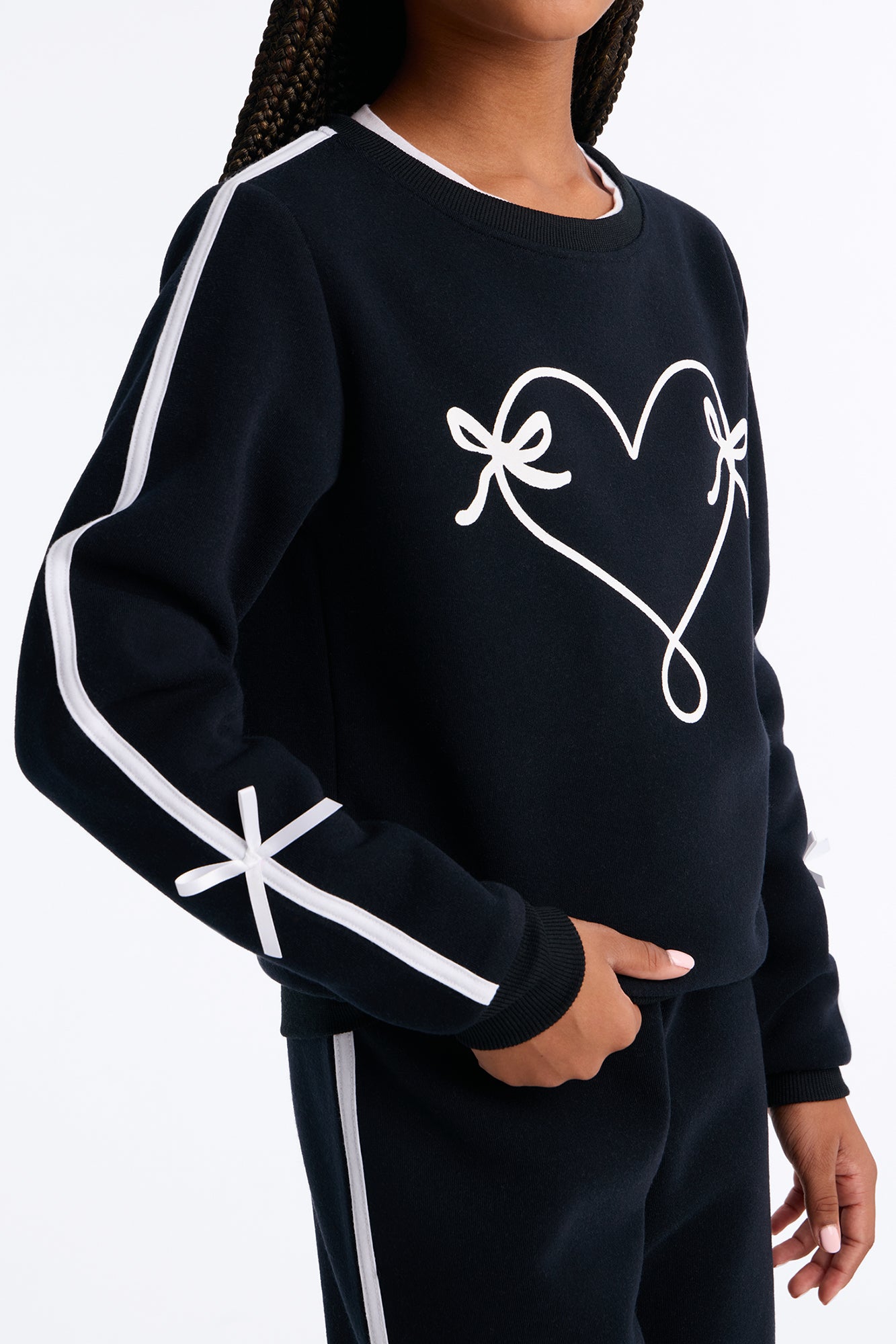 Mini Love You More Pant Set - Black