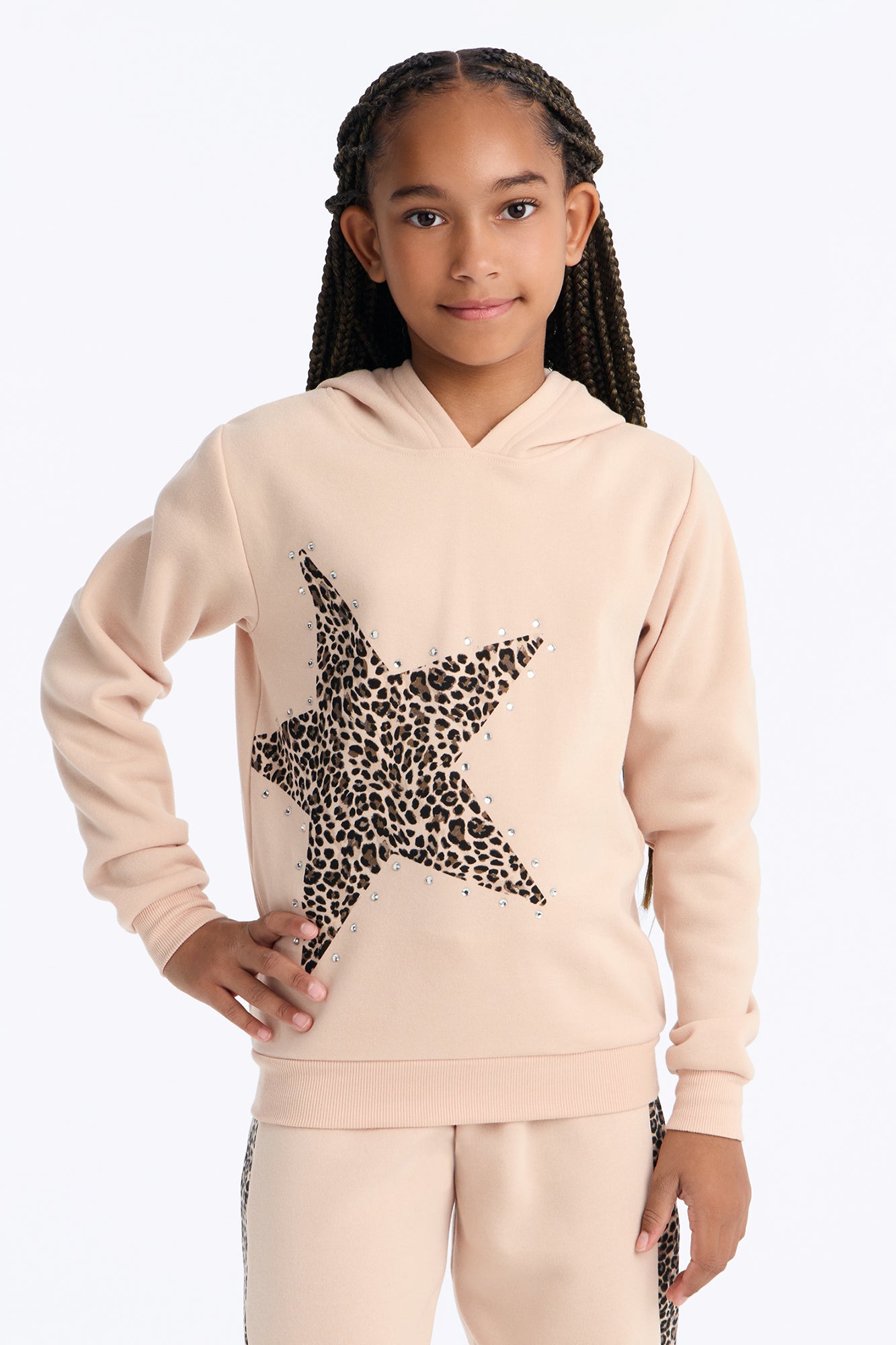 Mini Born To Be A Star Jogger Pant Set - Sand