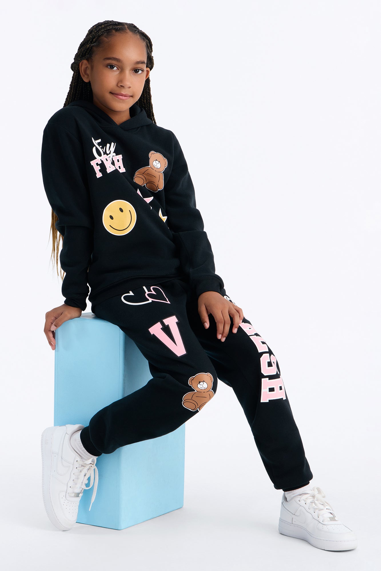 Mini Stay Fresh Forever Jogger Pant Set - Black