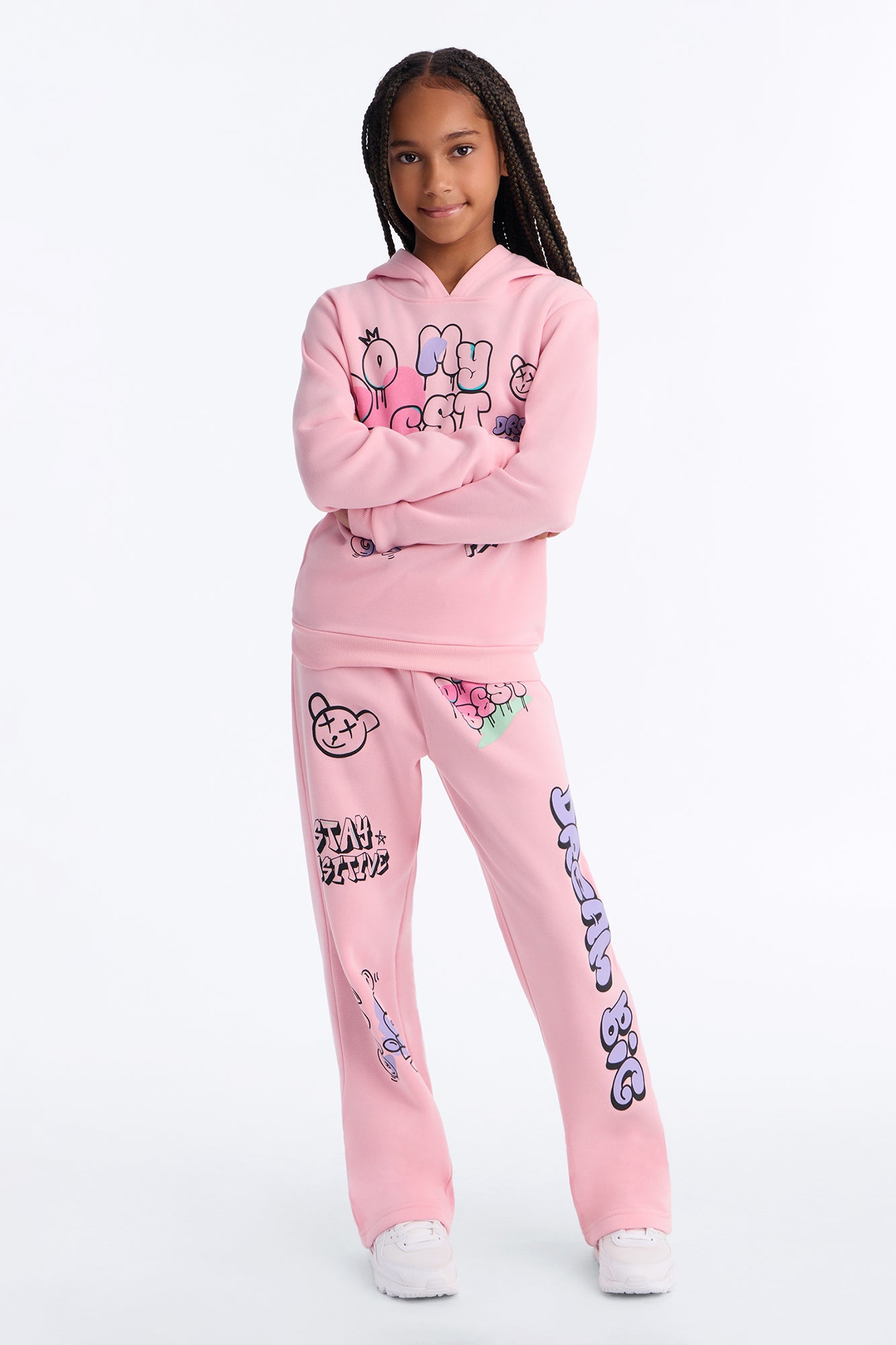 Mini Do My Best Pant Set - Light Pink