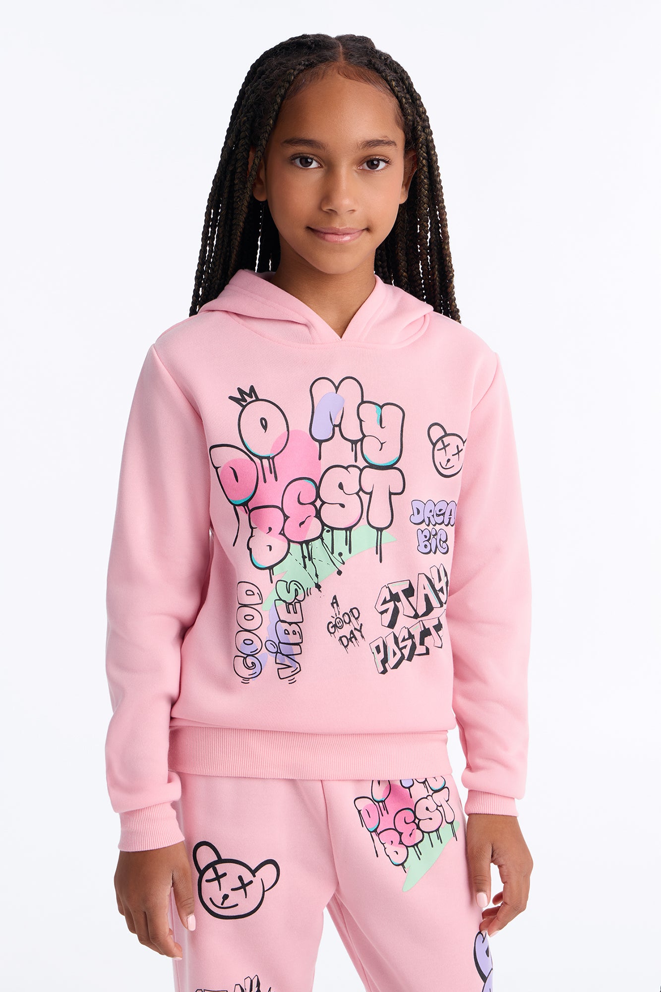 Mini Do My Best Pant Set - Light Pink
