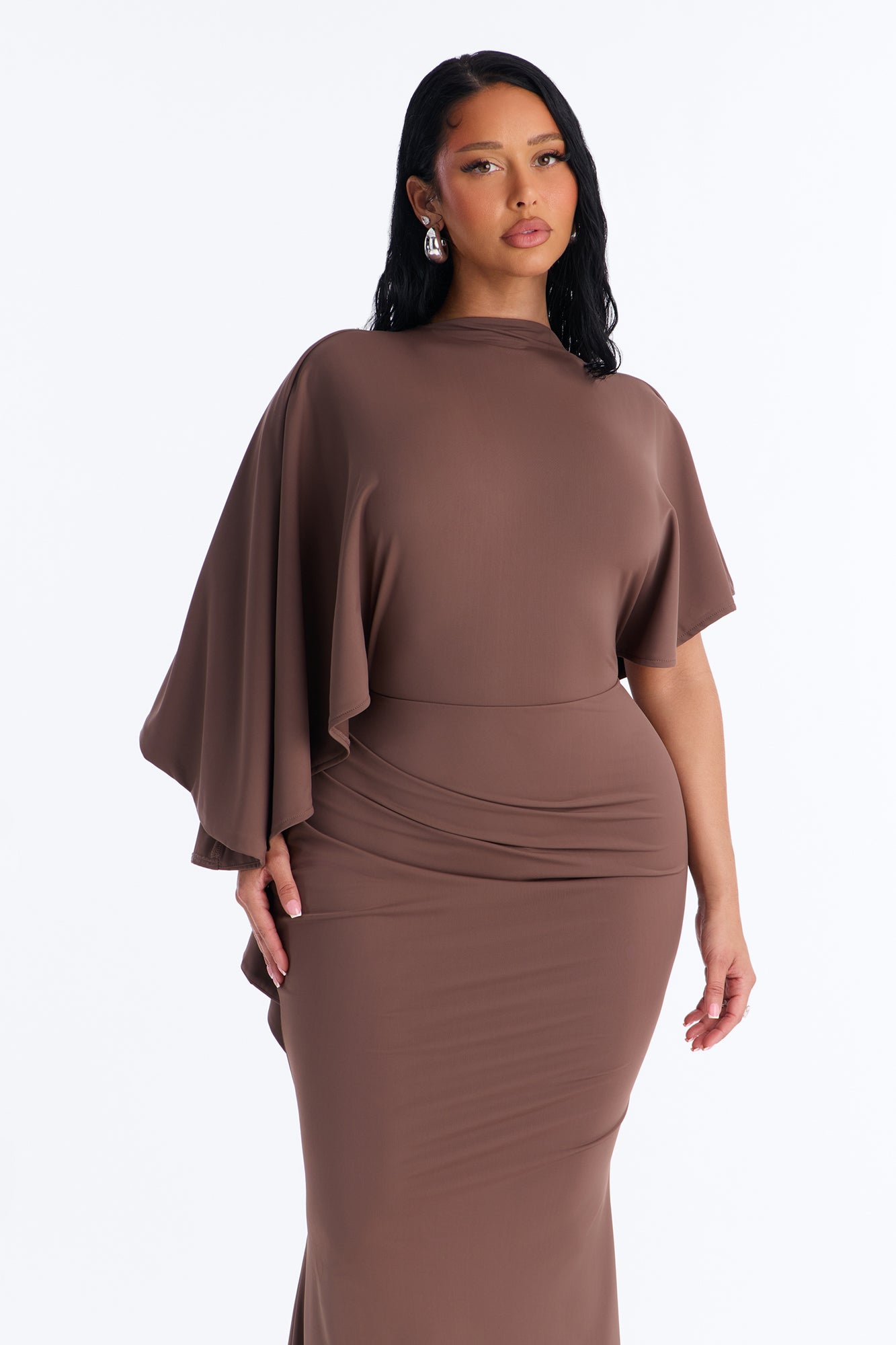 Sloane Backless Maxi Dress - Mocha