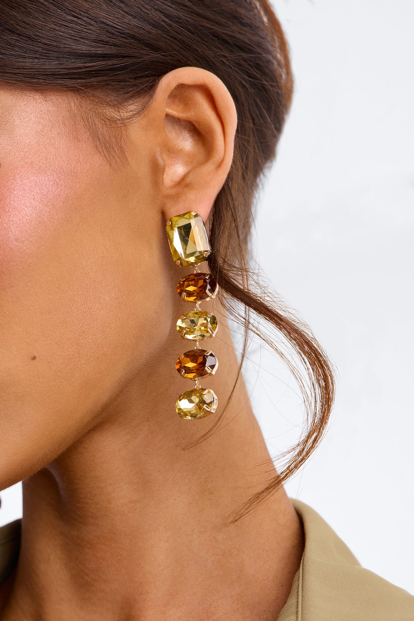 Lost Interest Drop Earrings - Brown/combo