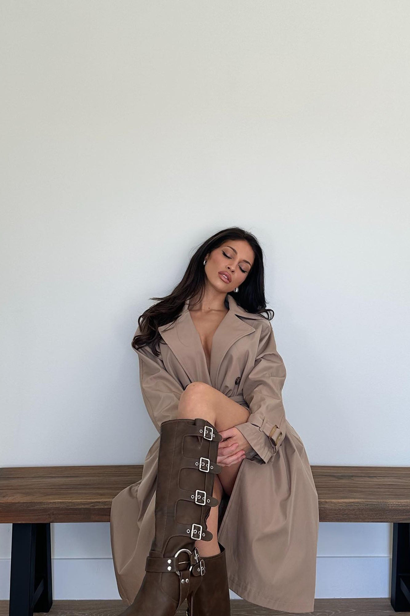 Keep Your Promise Trench Coat - Tan