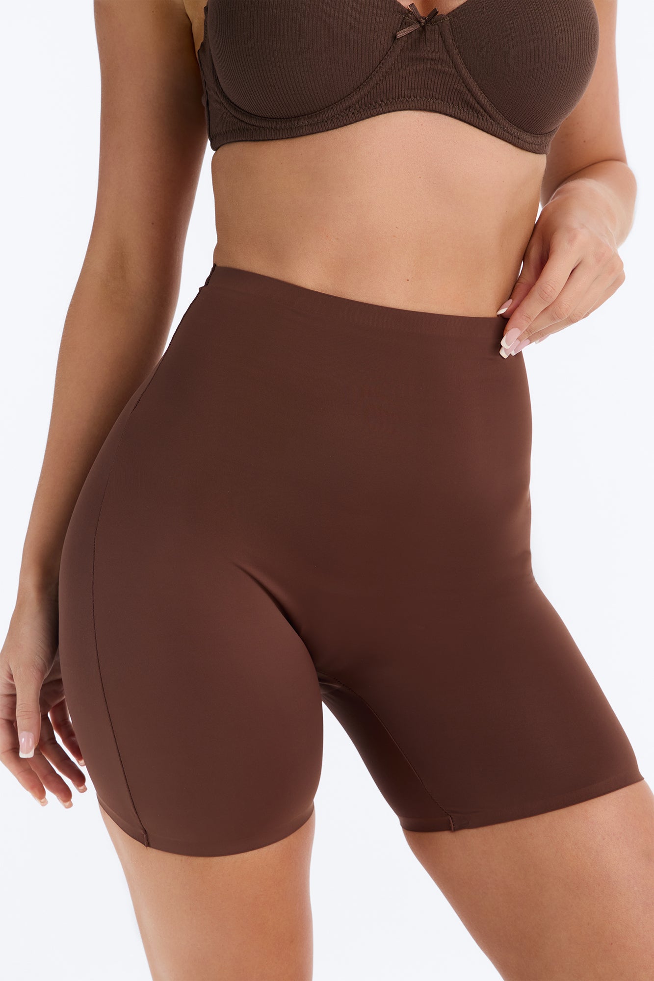 Soft Fit Smoothing Microfiber Boyshort Panty - Chestnut