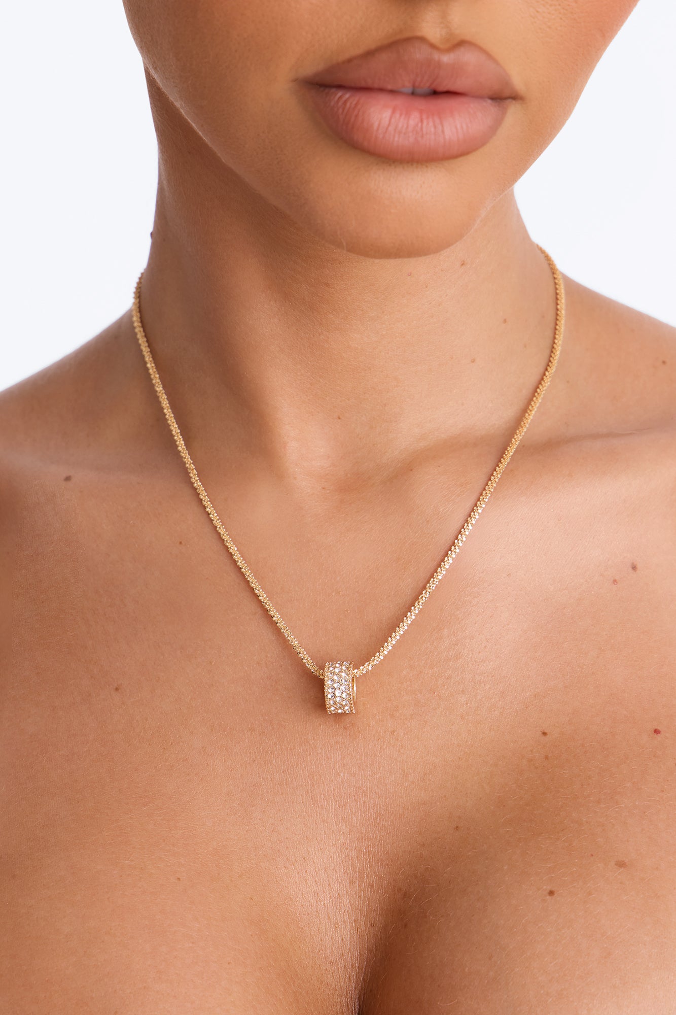 Circular Motion Necklace - Gold