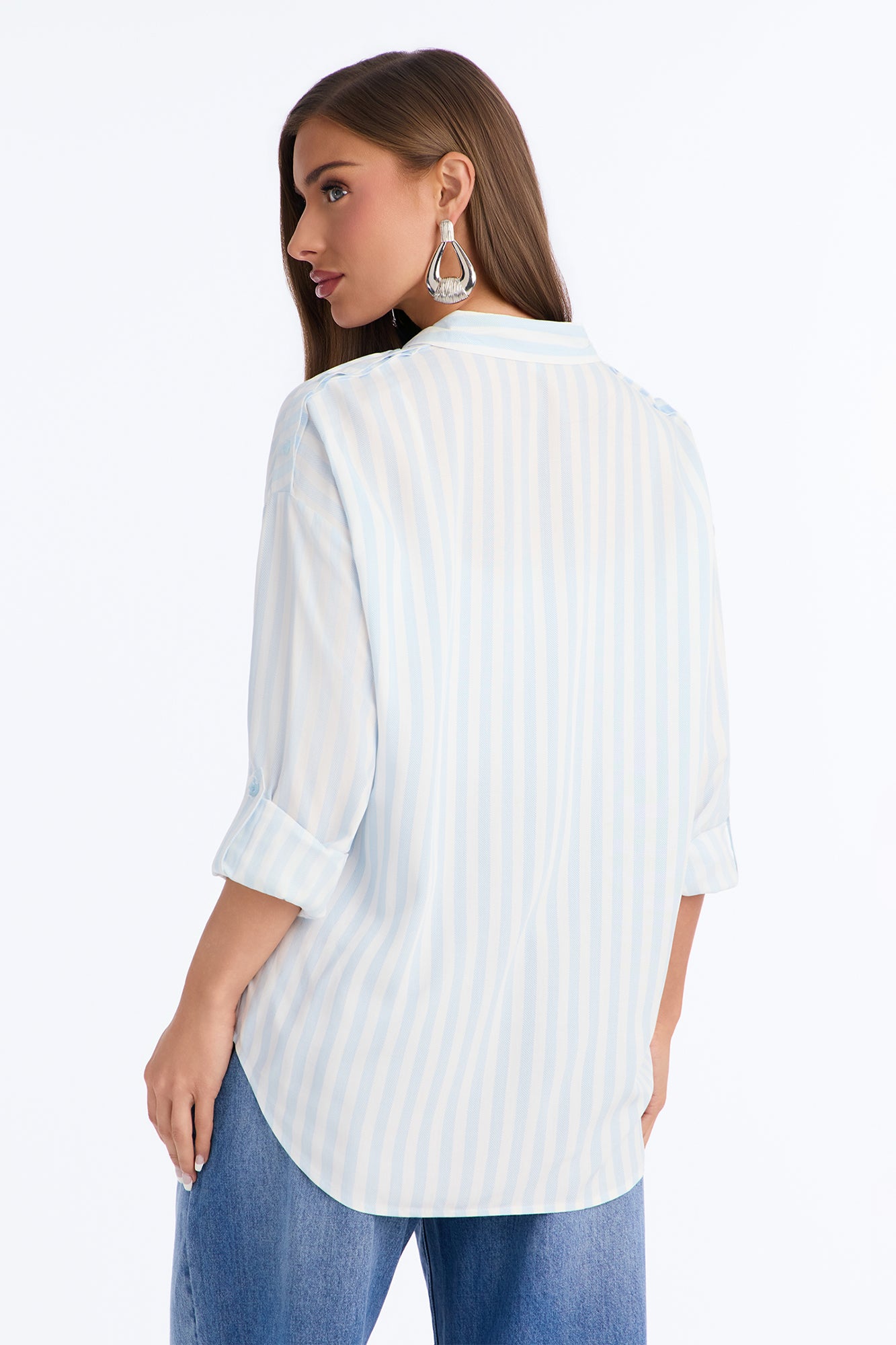 Playin' Games Long Sleeve Top - Light Blue