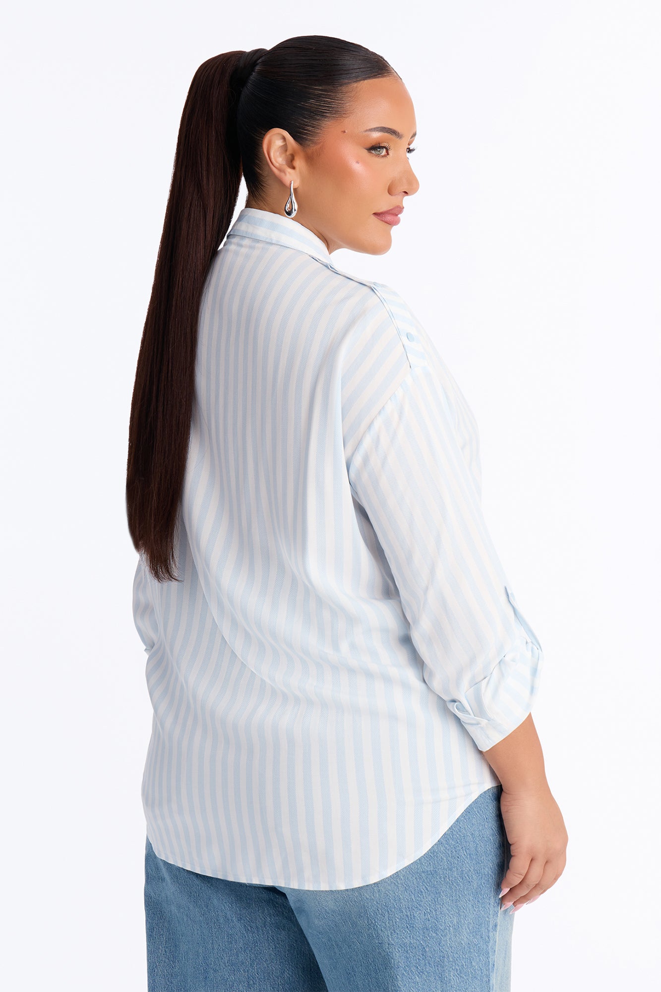 Playin' Games Long Sleeve Top - Light Blue