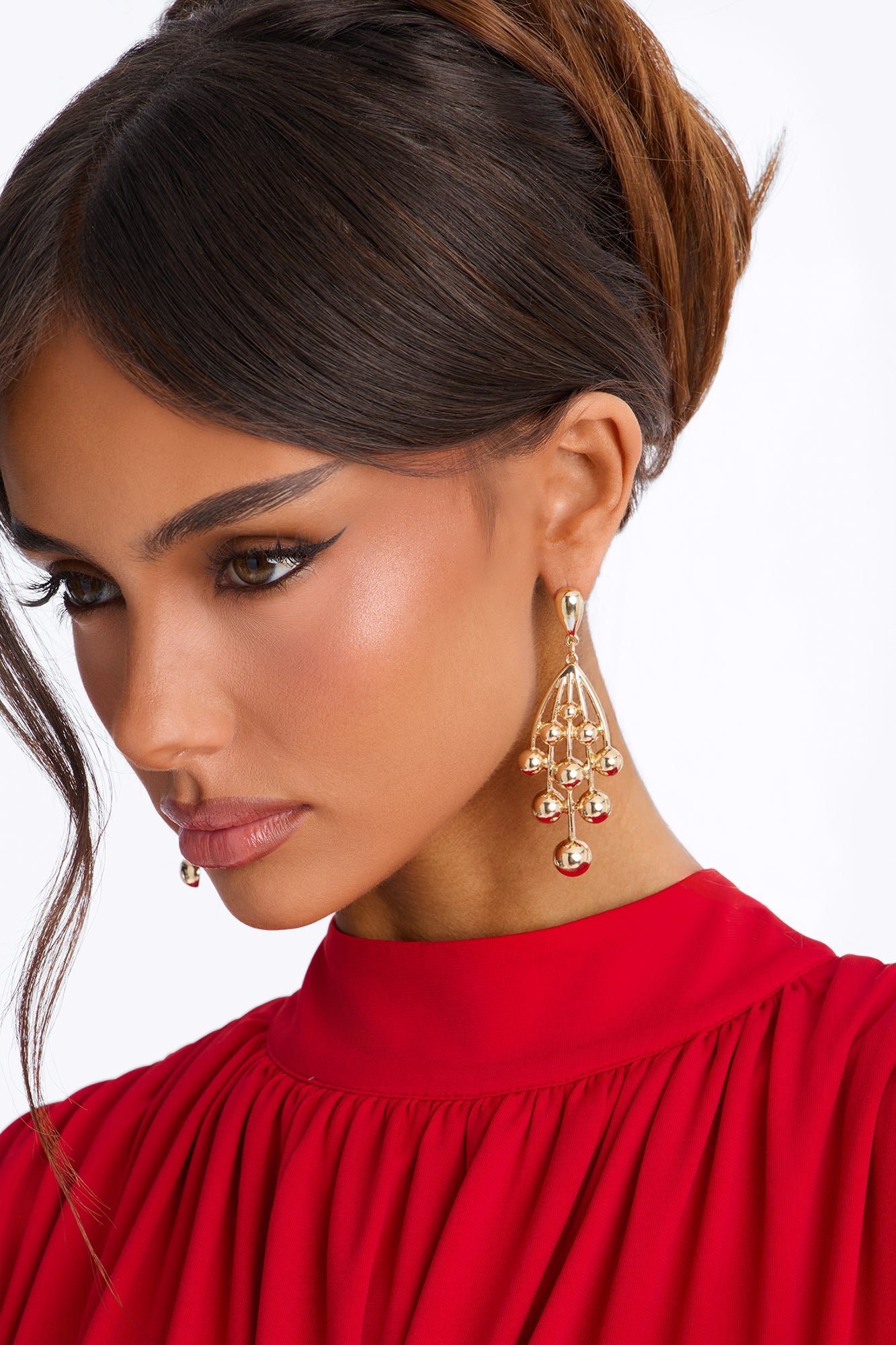 Take Chances Drop Earrings - Gold