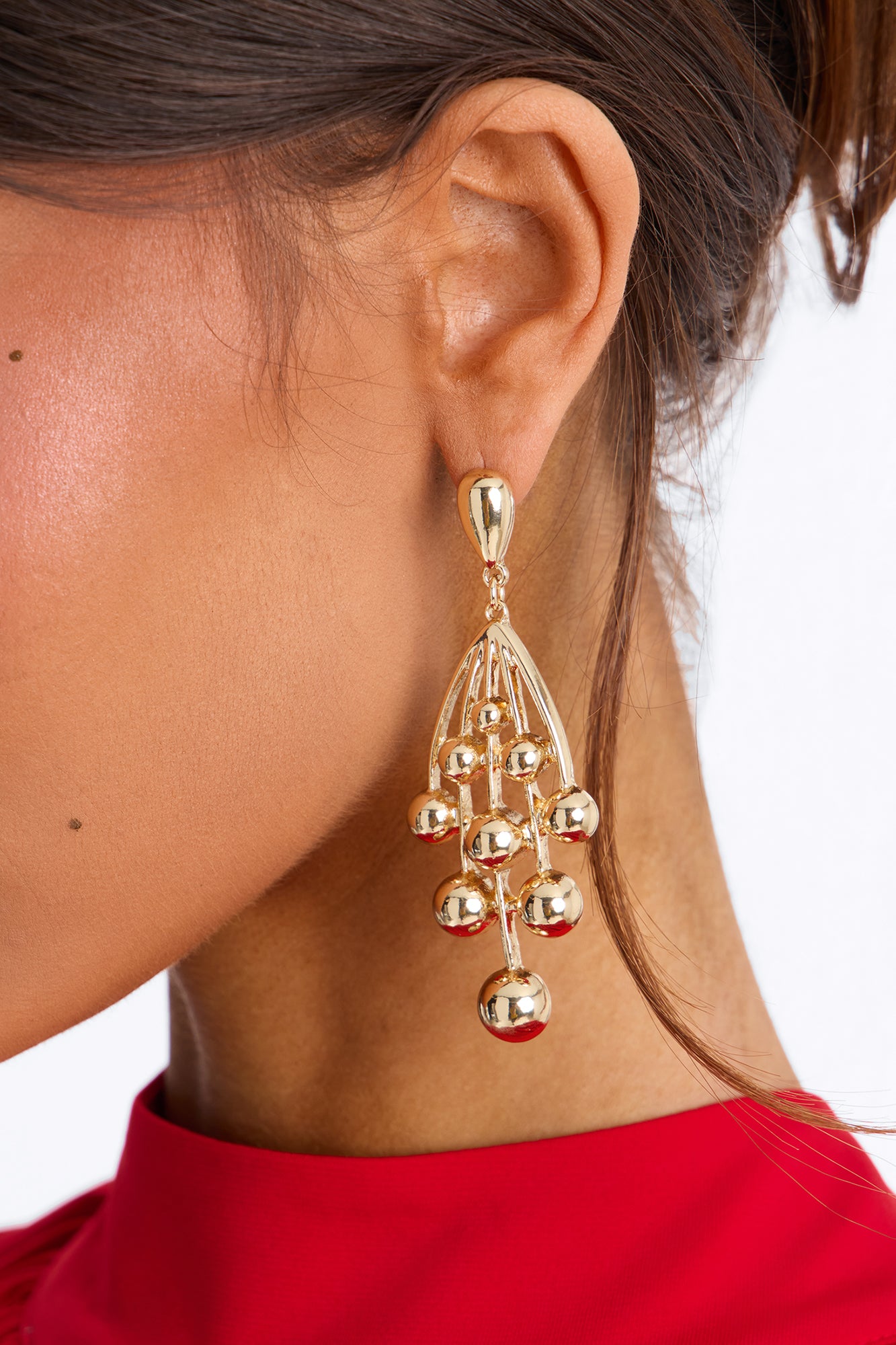Take Chances Drop Earrings - Gold
