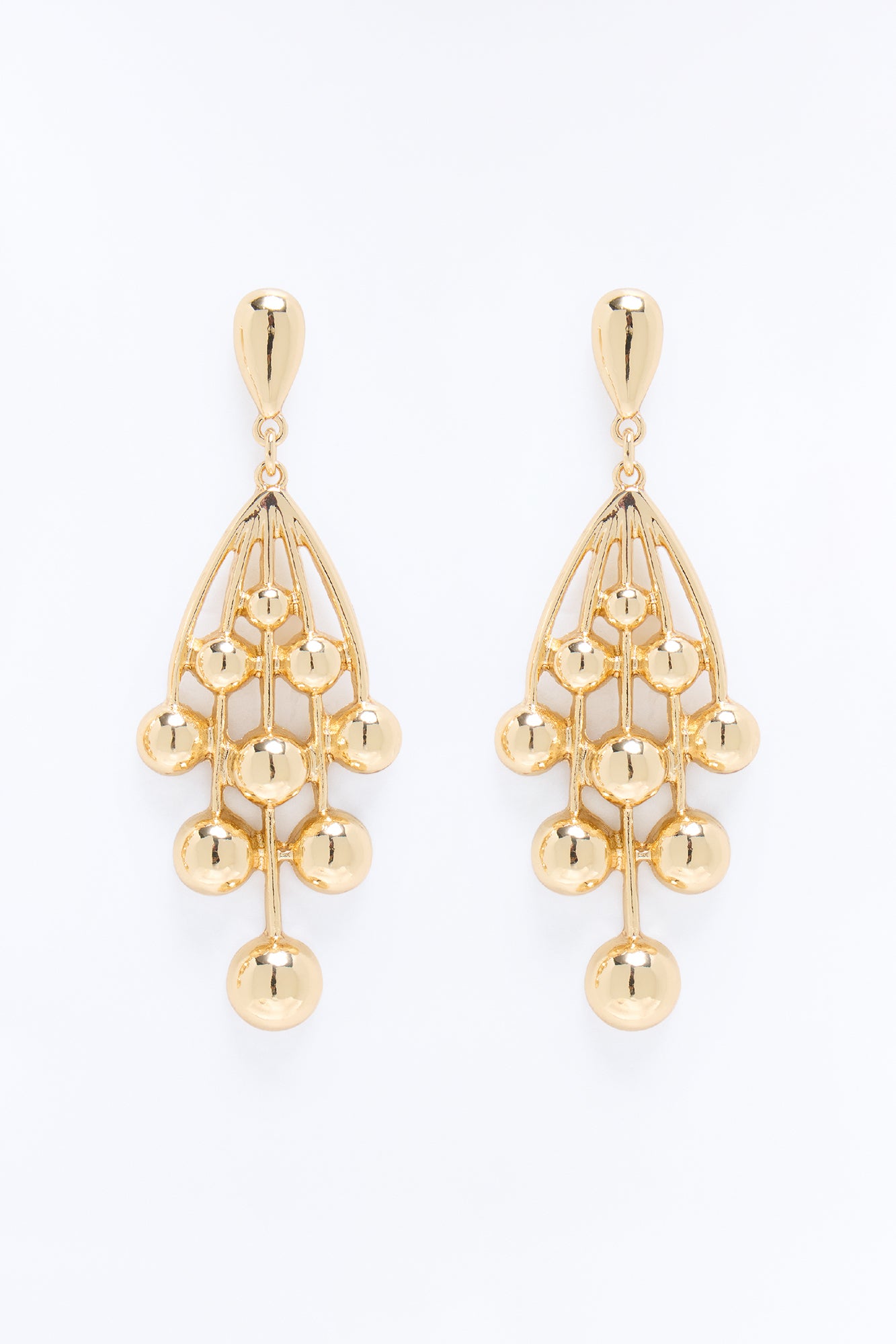 Take Chances Drop Earrings - Gold