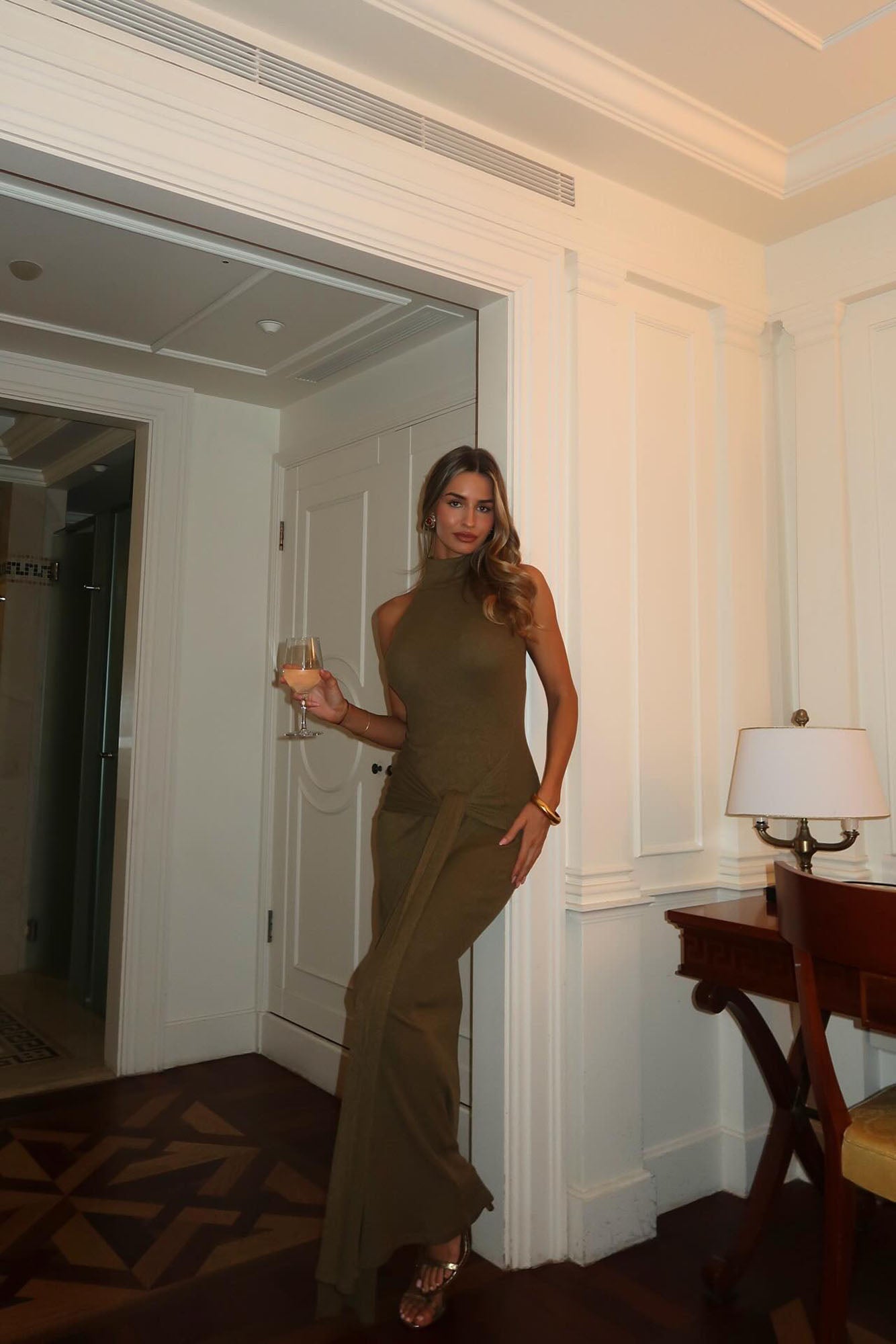 Miko Sweater Maxi Dress - Olive