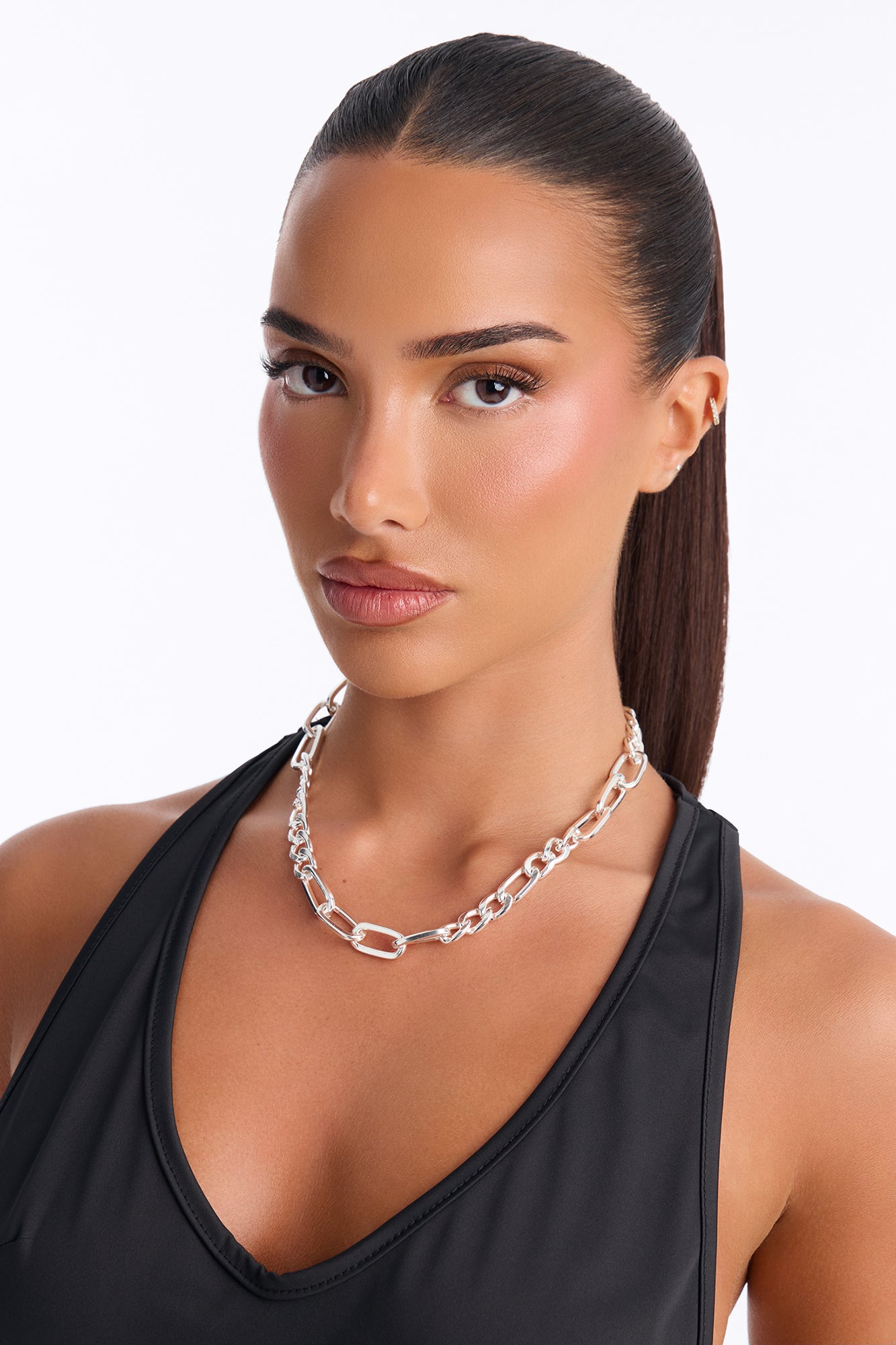 On My Own Chainlink Necklace - Silver