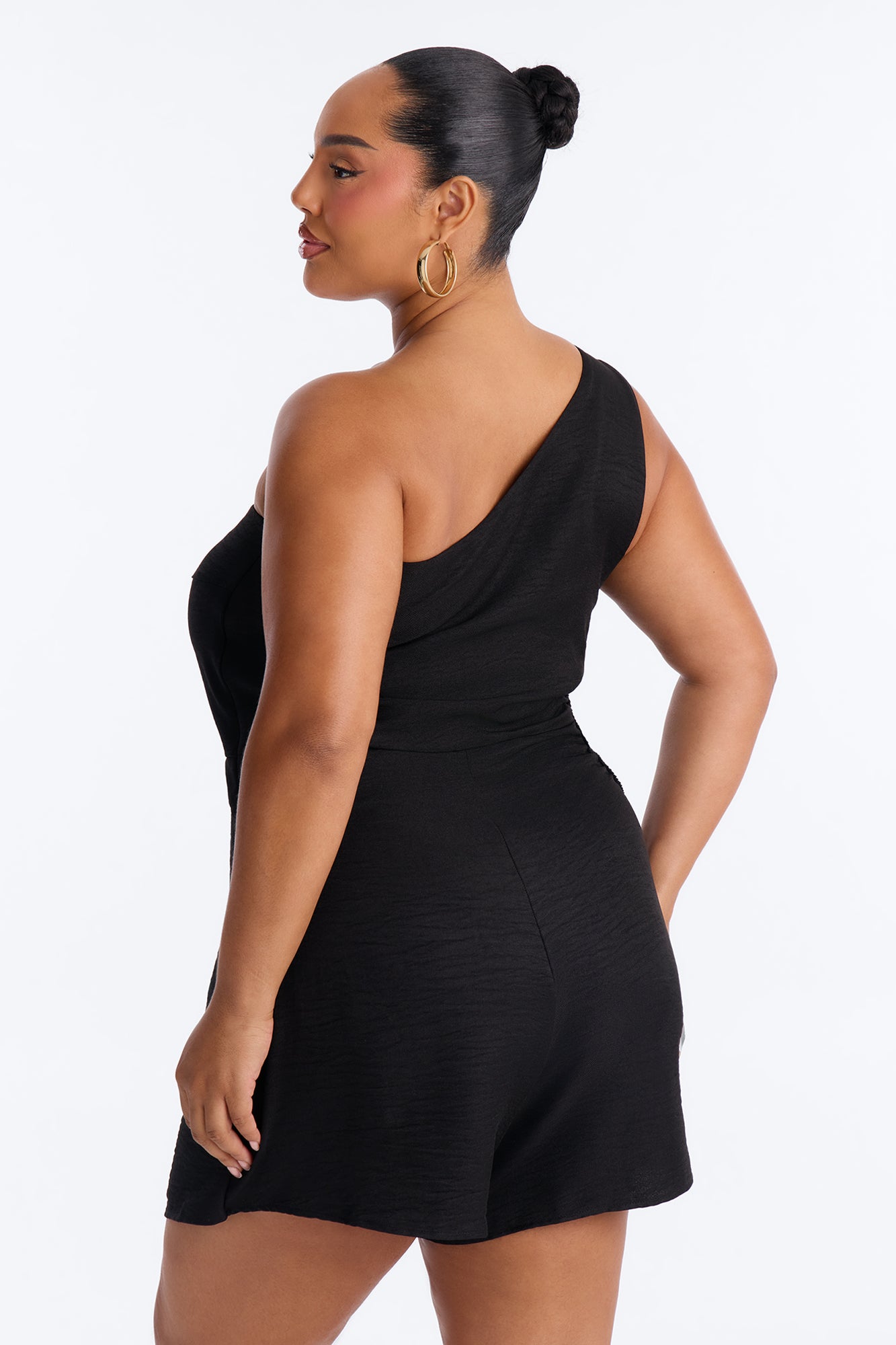 Seaside Linen Romper - Black