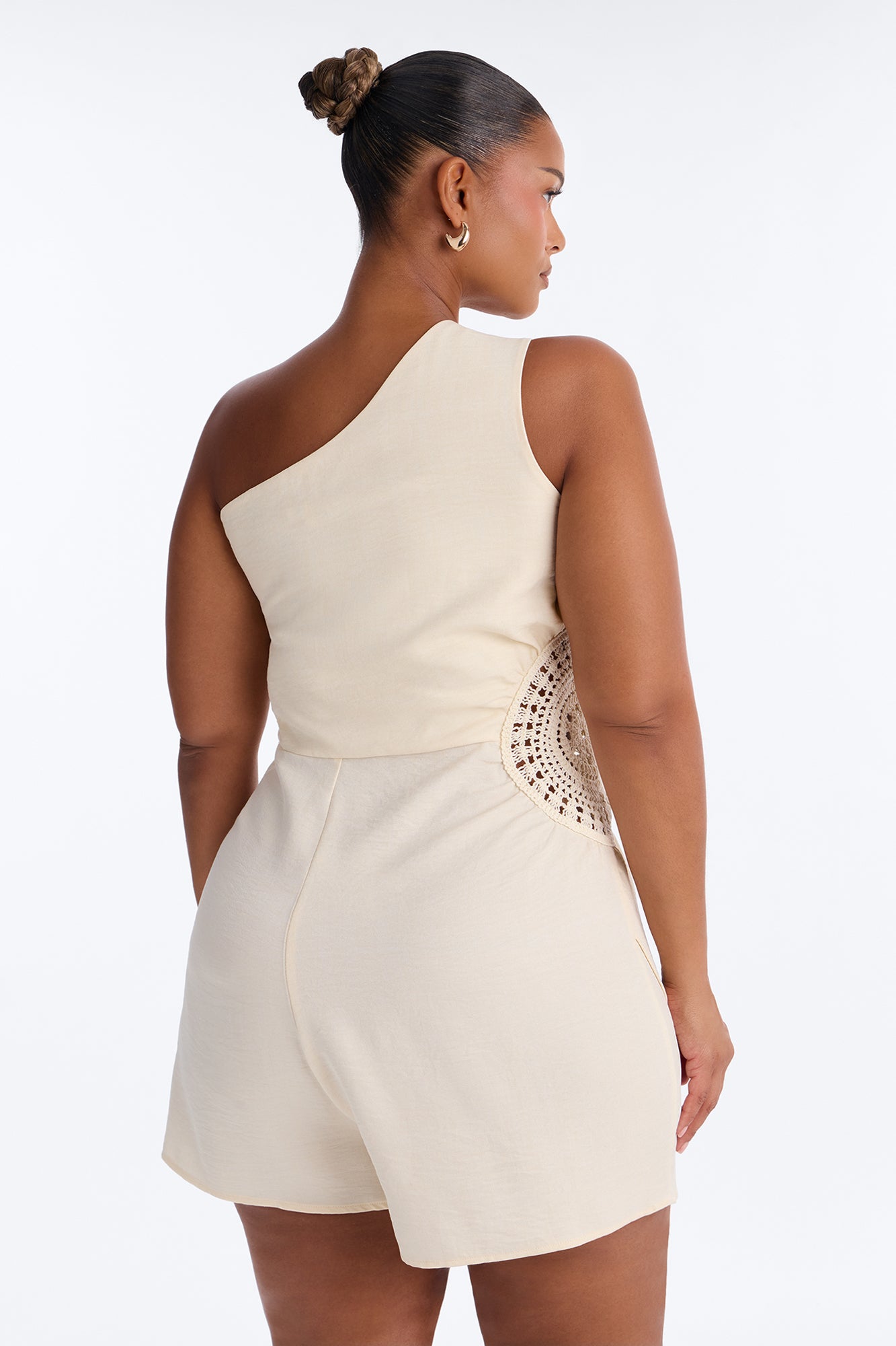 Seaside Linen Romper - Cream