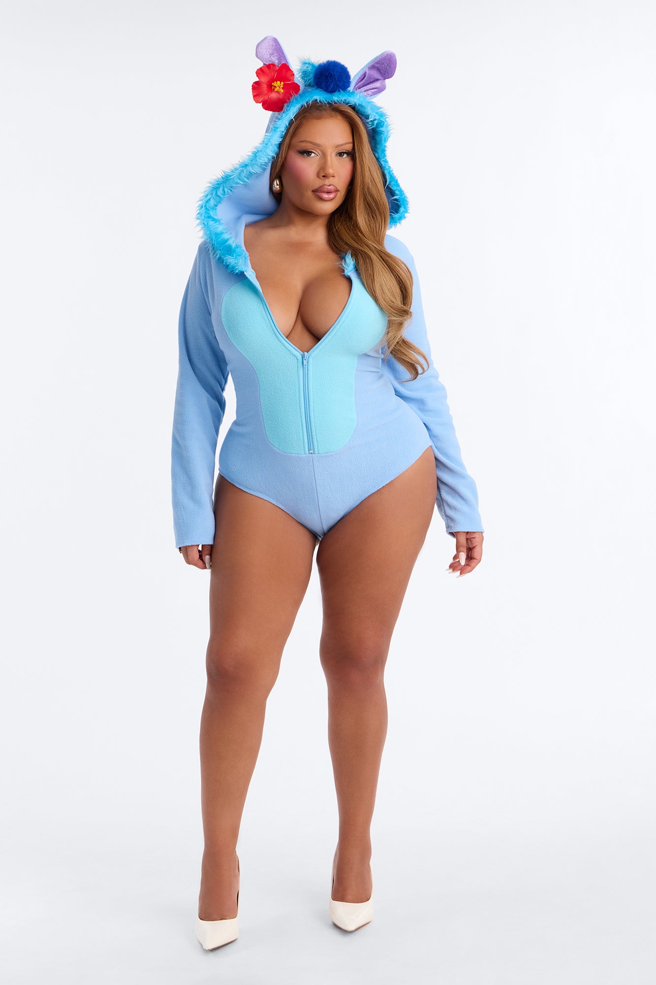 Hawaiian Mayhem Babe 1 Piece Costume Set - Blue