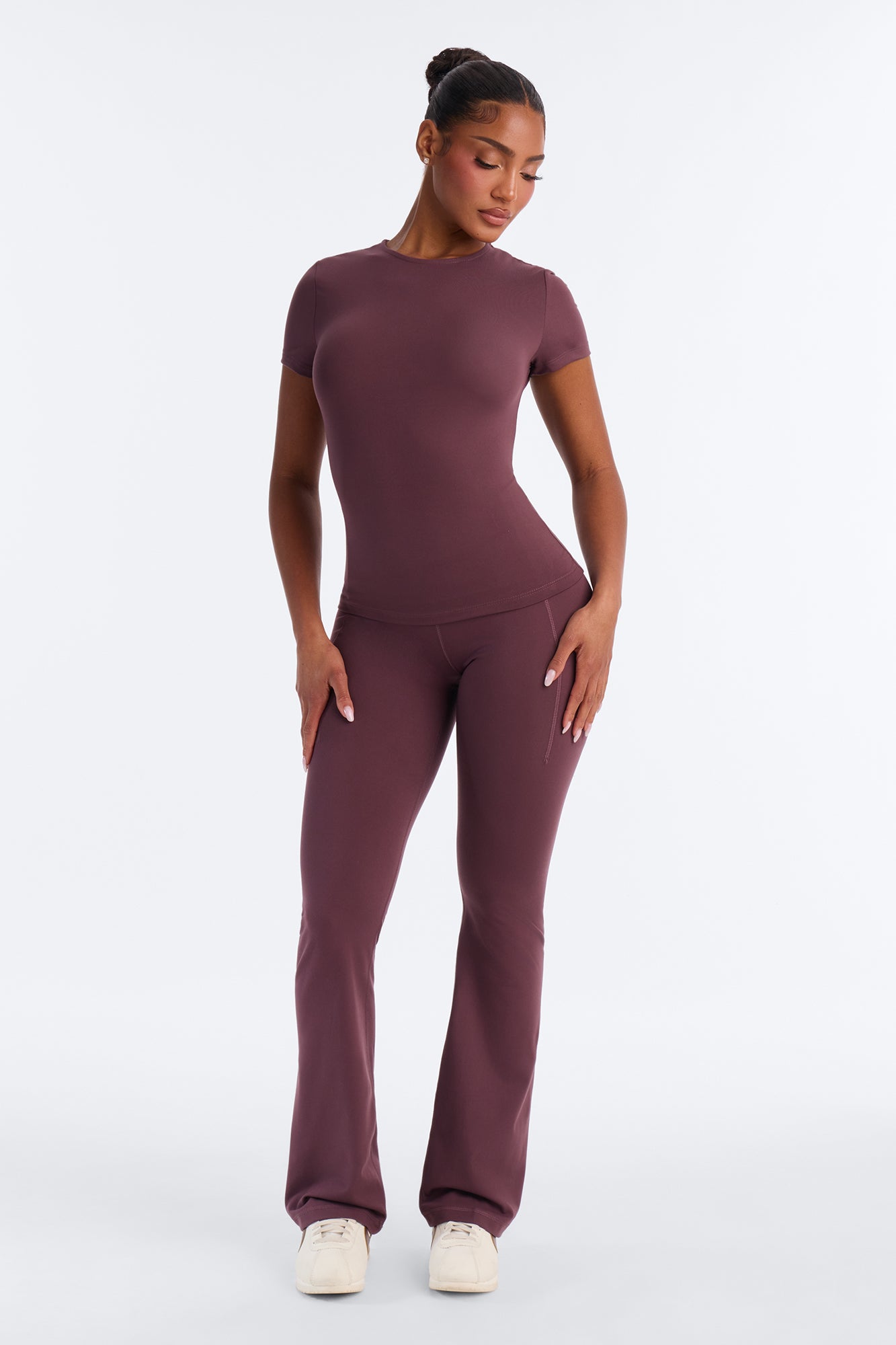 Myla Tricot Lounge Flare Pant - Plum
