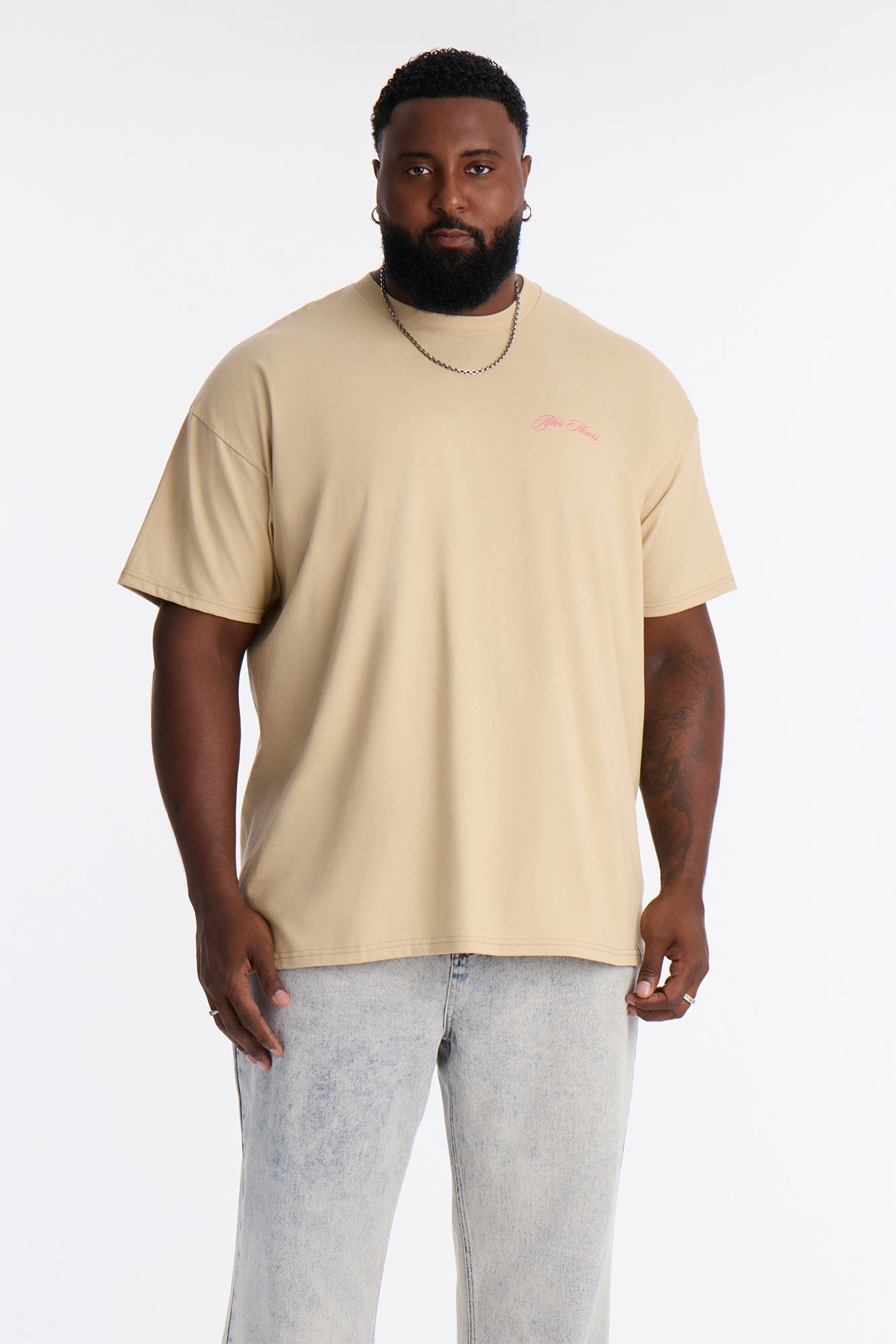 After Hours Oversized Short Sleeve Tee - Taupe