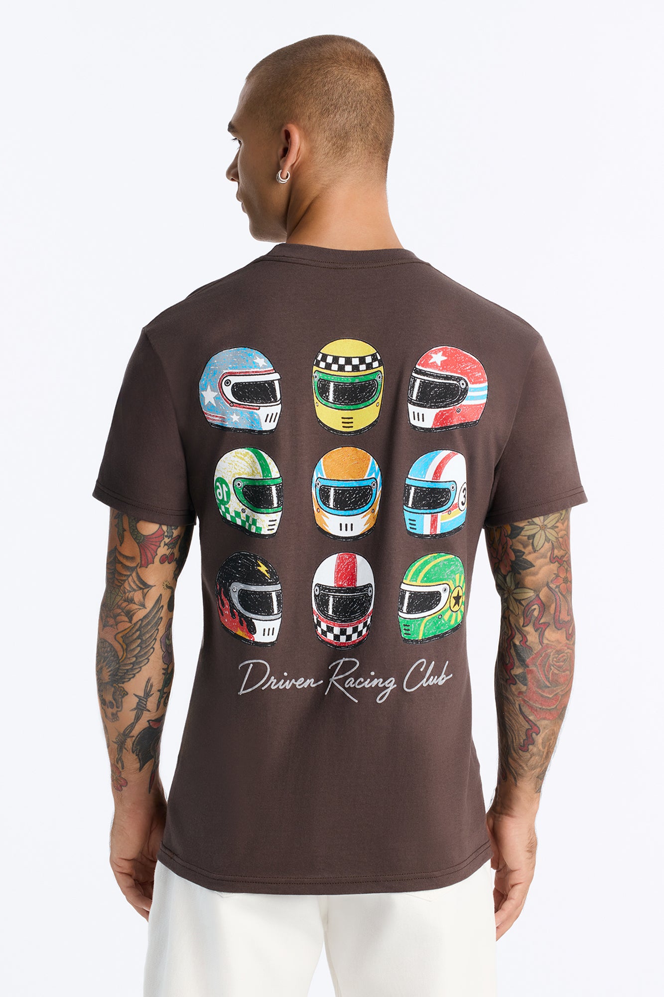Driver Racing Club Oversized Short Sleeve Tee - Brown