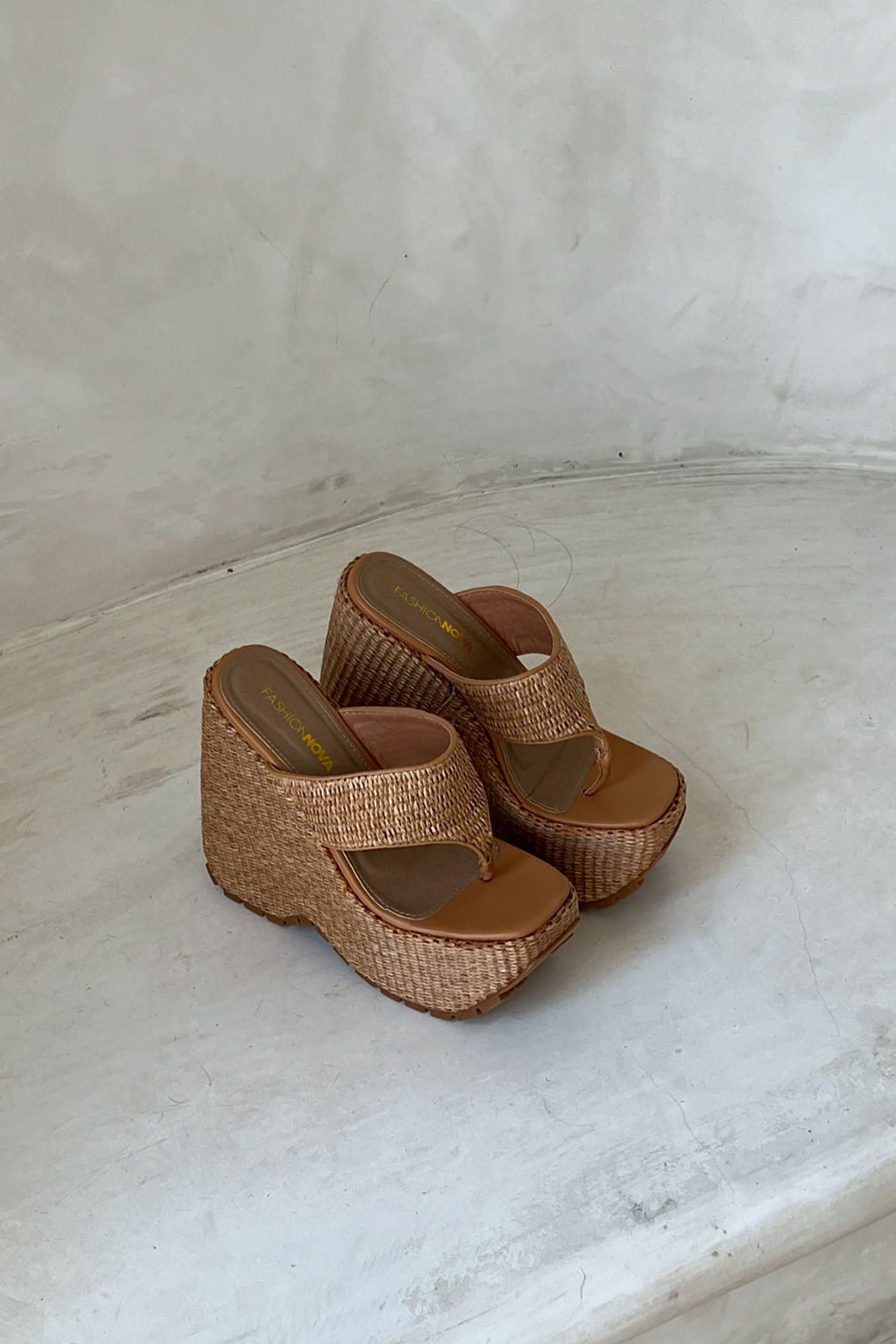 Chase The Sun Platform Wedges - Tan
