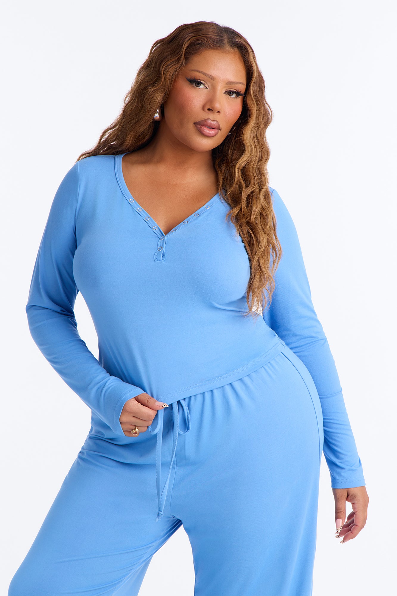 Lazy Morning Pant Set - Blue