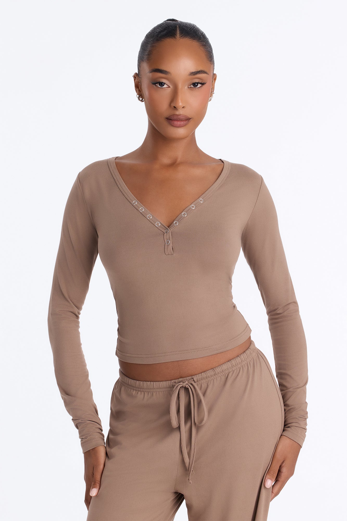 Lazy Morning Pant Set - Taupe