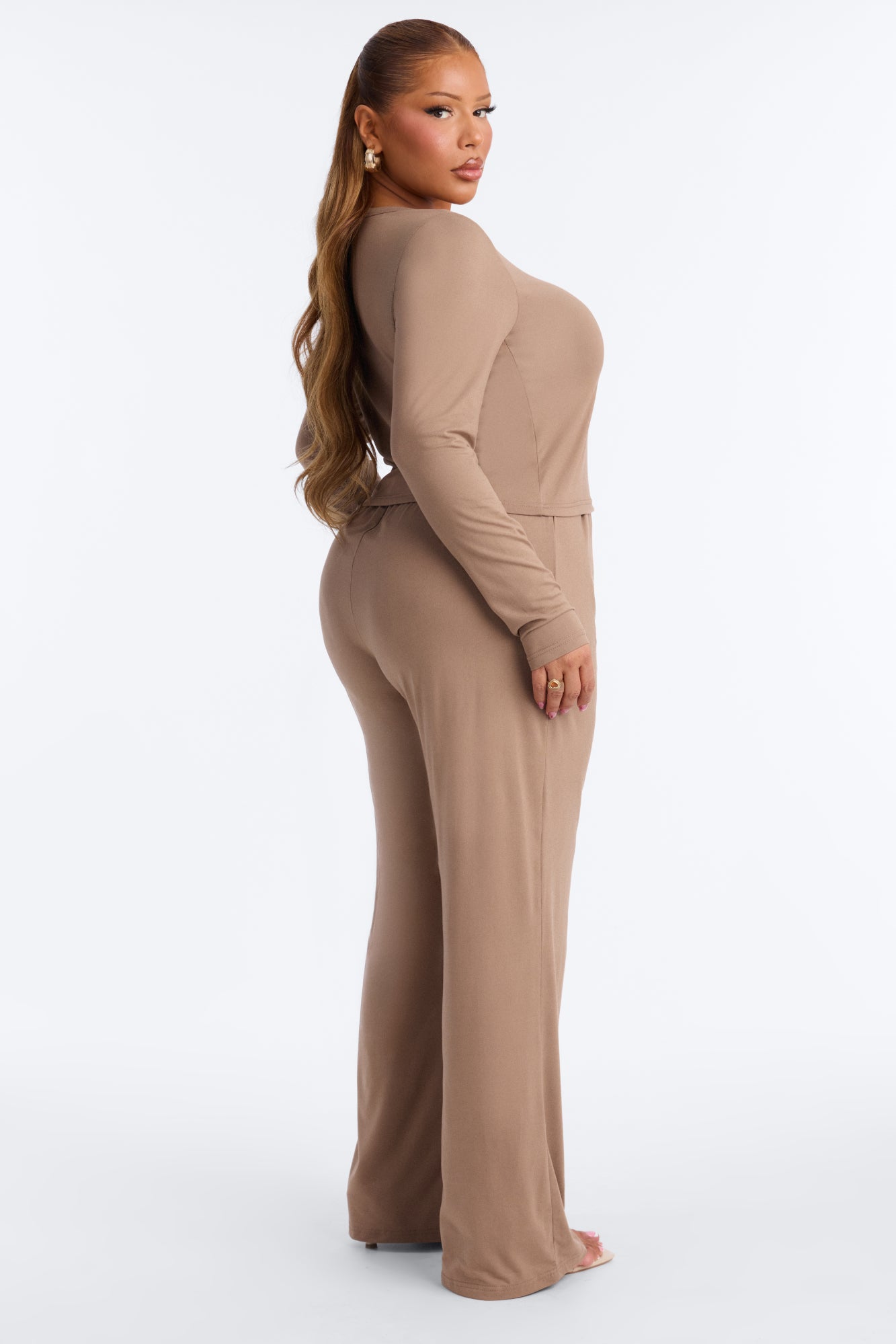 Lazy Morning Pant Set - Taupe