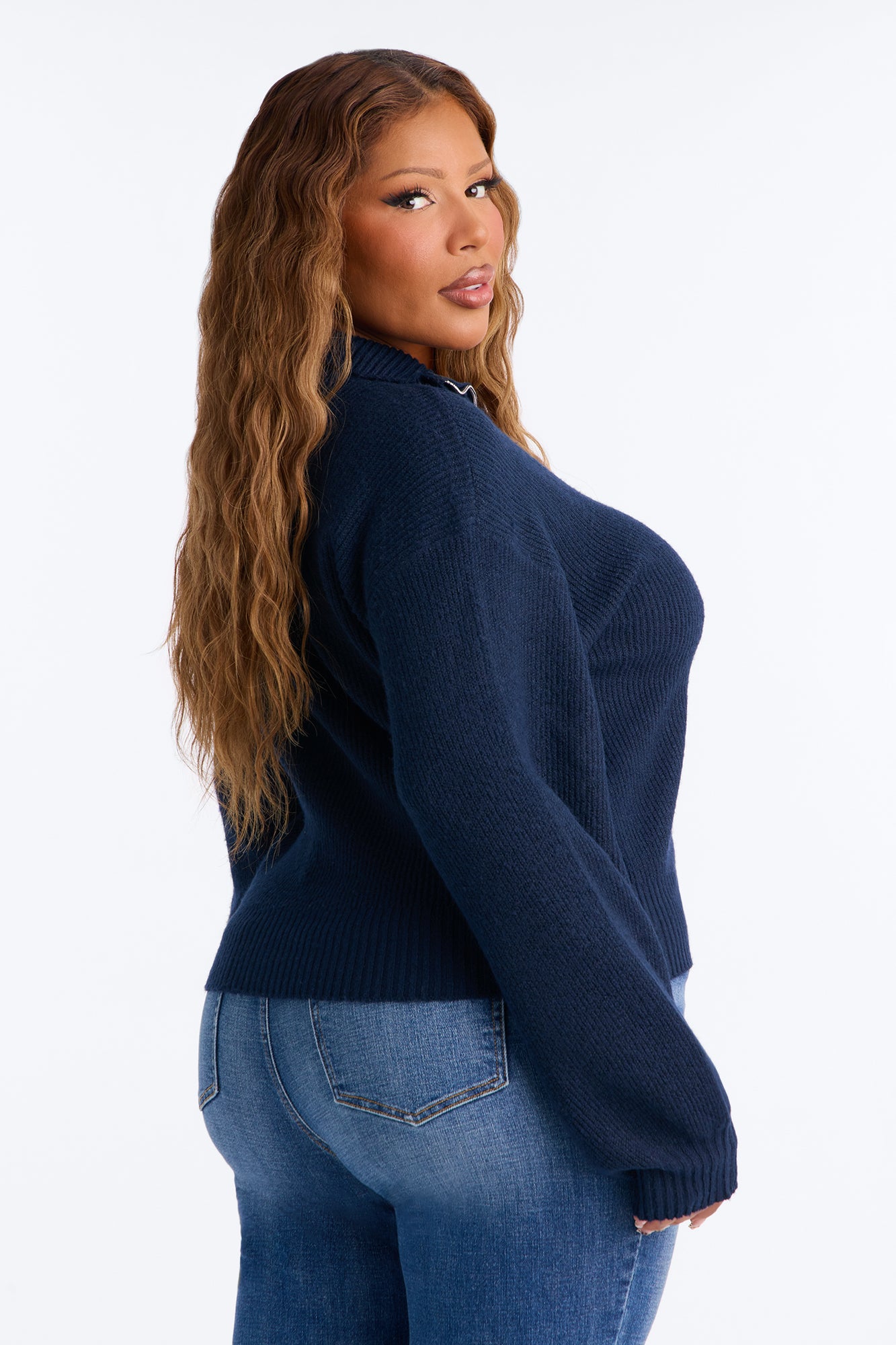 Tell Me About It Sweater - Navy