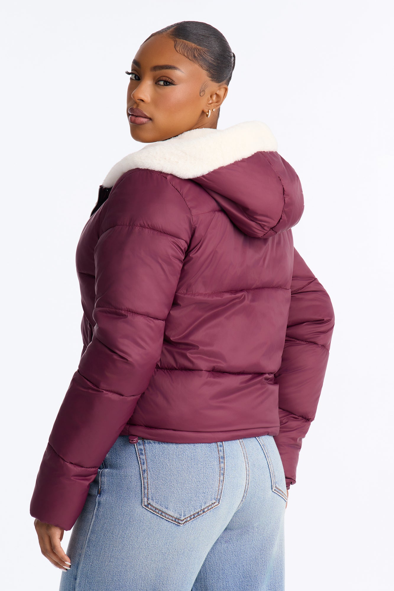 Cozied Up Jacket - Burgundy