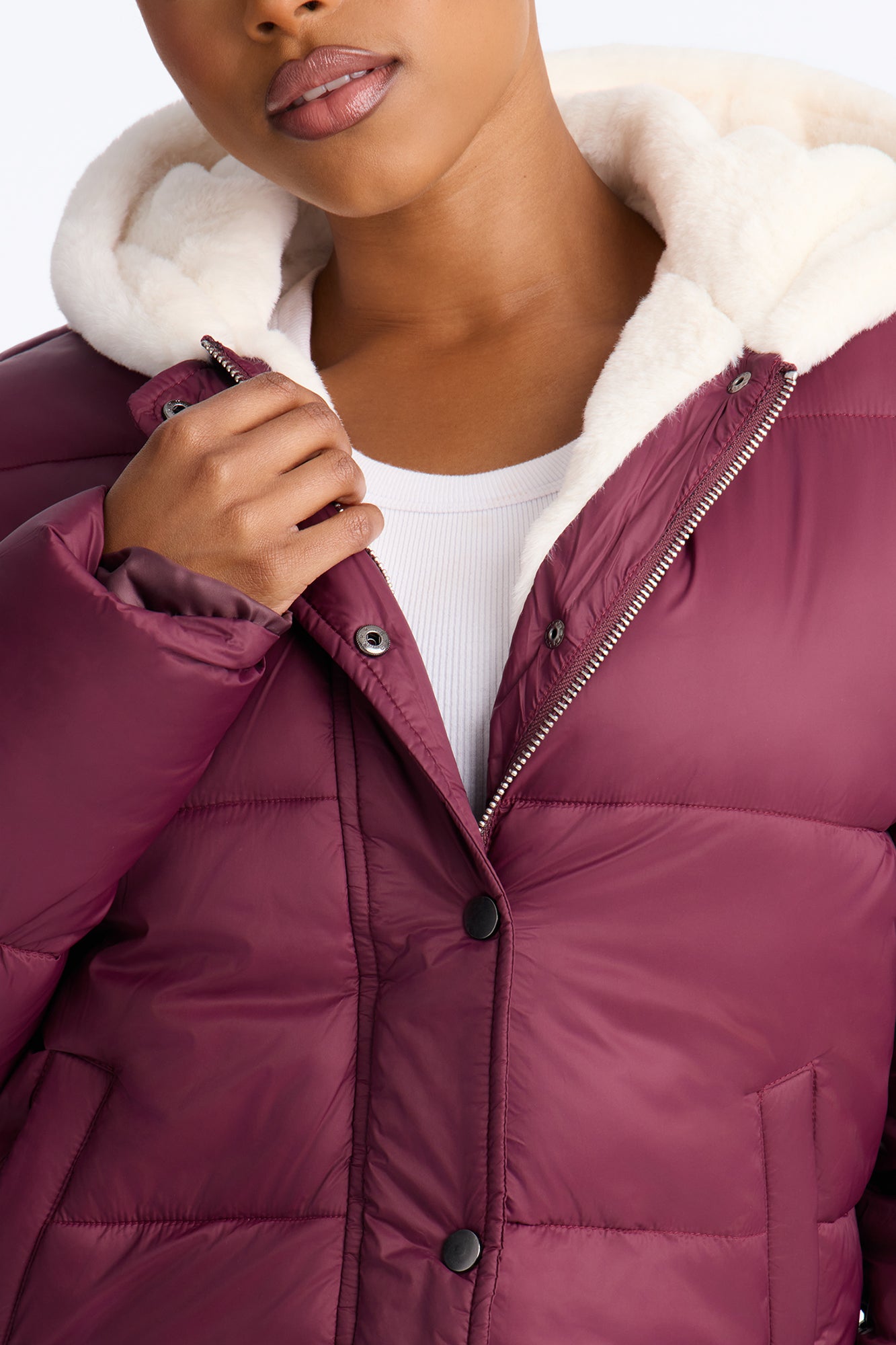 Cozied Up Jacket - Burgundy