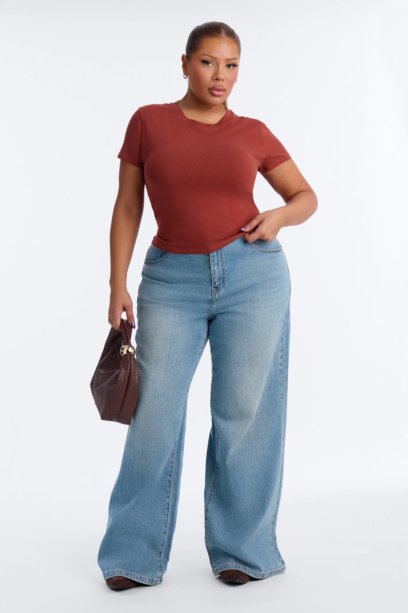 Alyssa Crew Neck Top - Spice