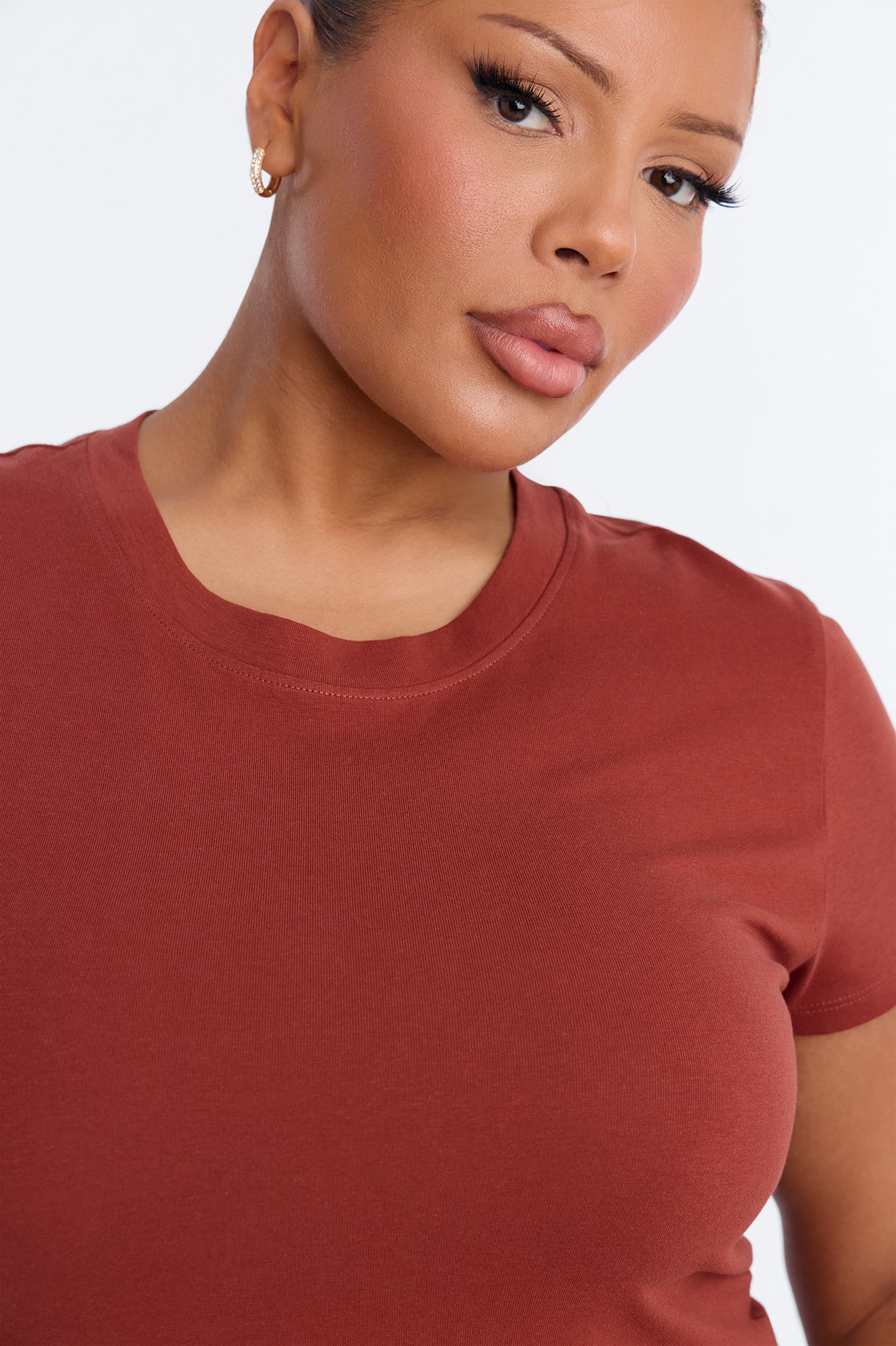 Alyssa Crew Neck Top - Spice