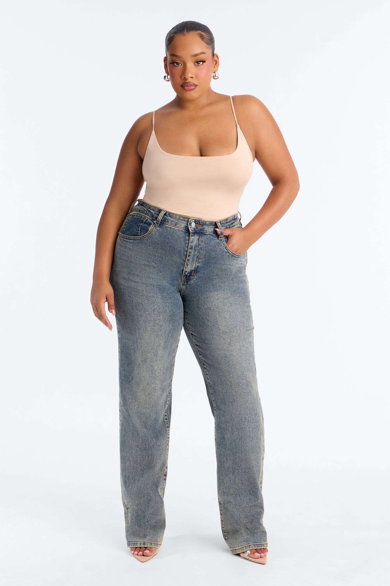 Kiana Double Lined Jersey Cami - Sand