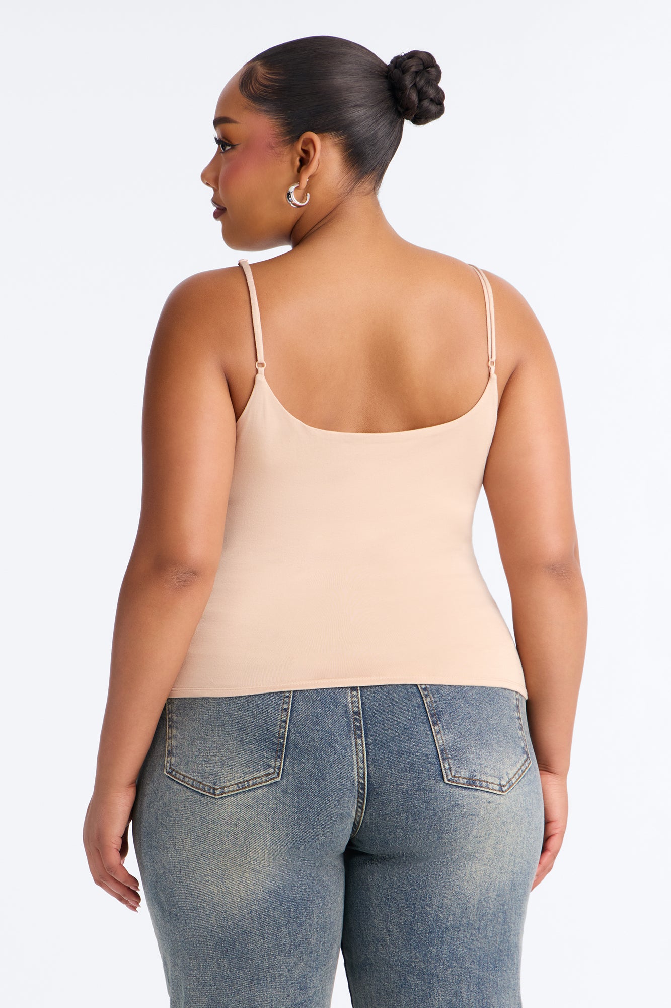 Kiana Double Lined Jersey Cami - Sand