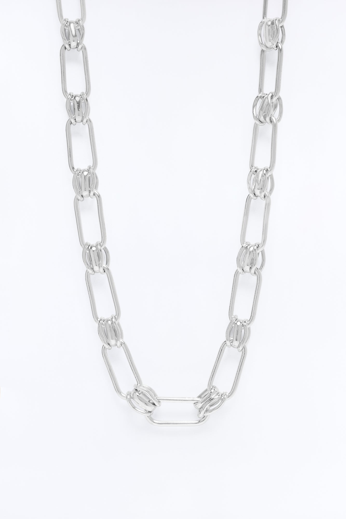 Opaline Single Chain Necklace - Silver