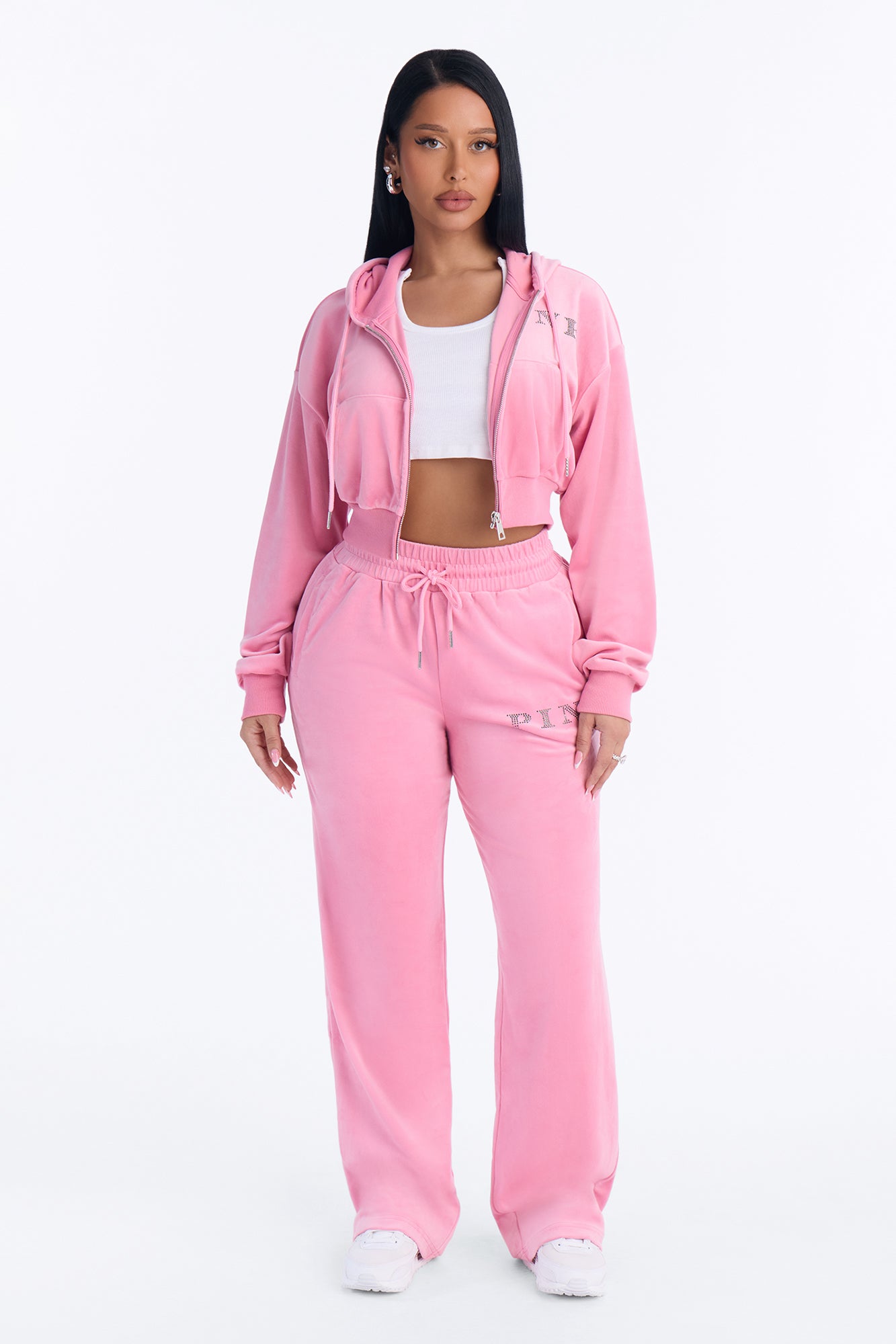 PINK London That Girl Zip-Up Sweatshirt - Pink