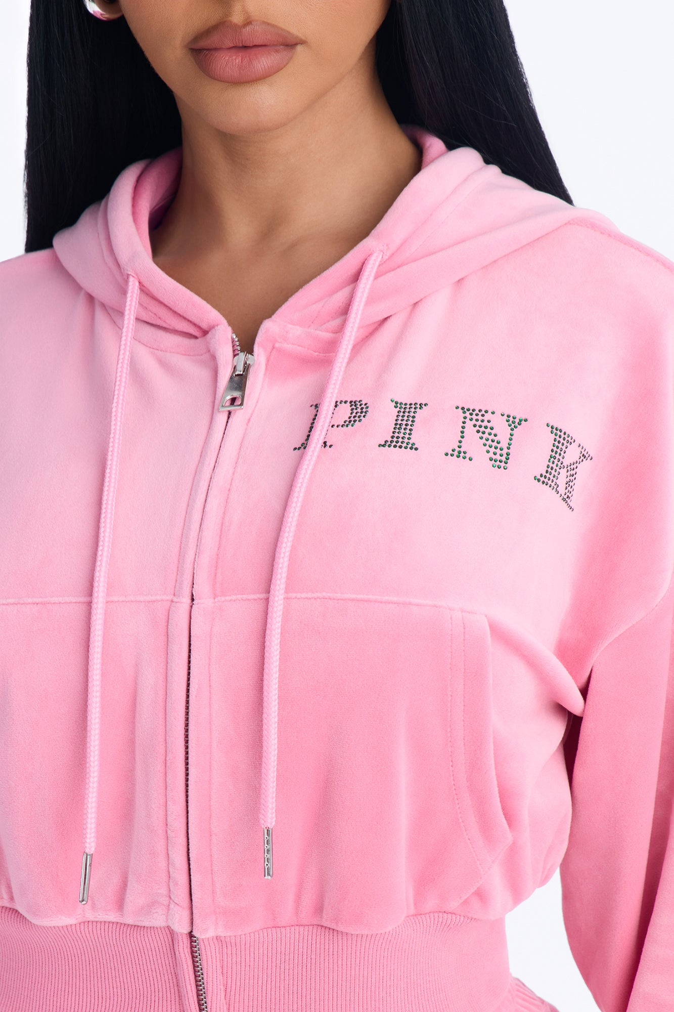 PINK London That Girl Zip-Up Sweatshirt - Pink
