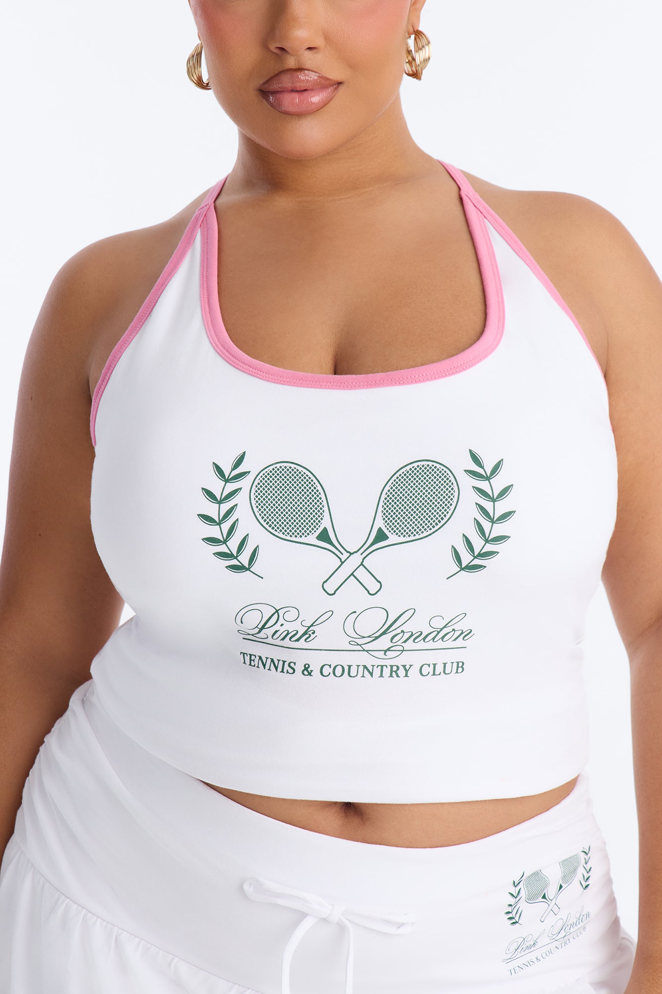 PINK London Sporty Tank Top - White