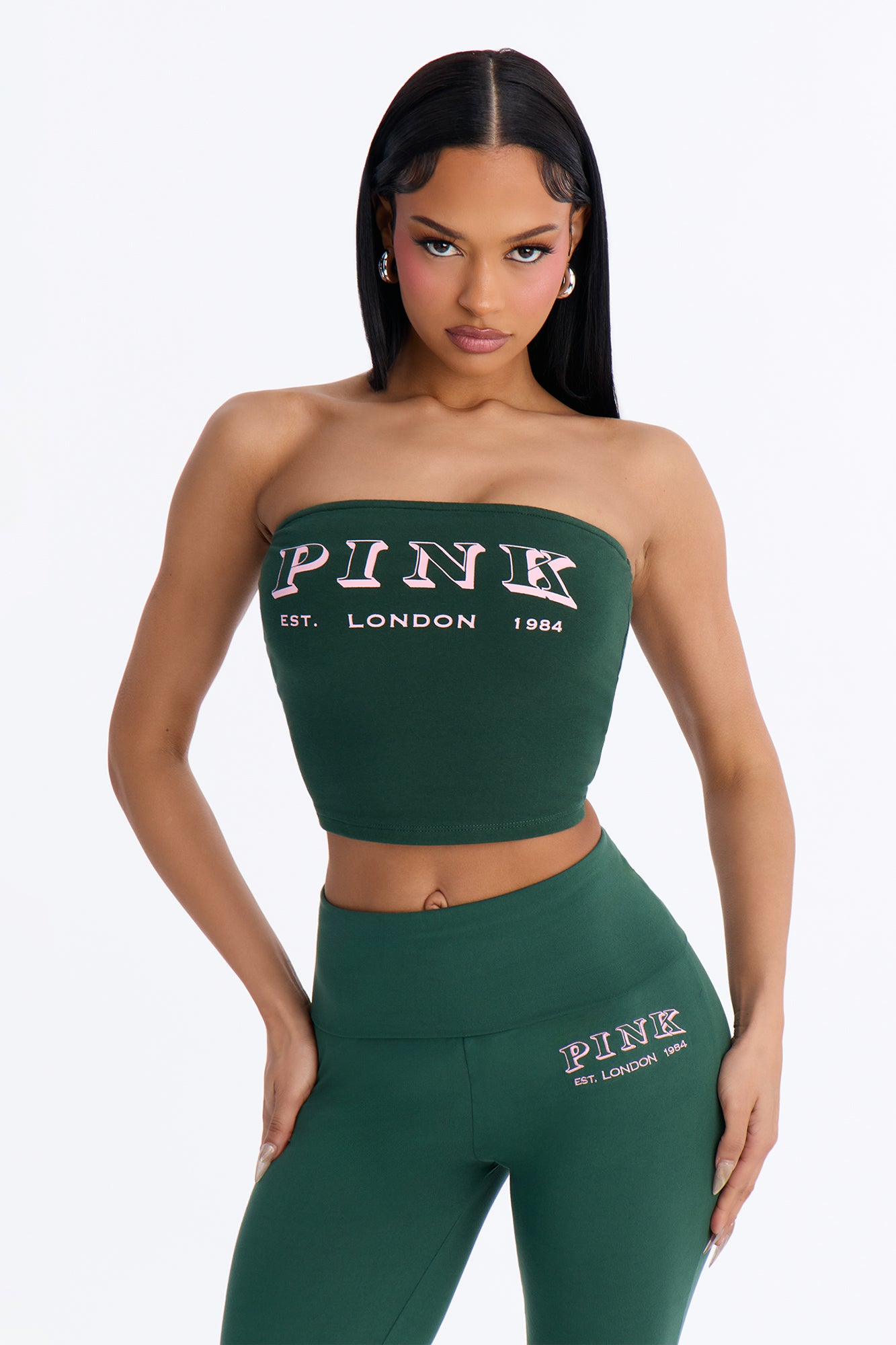PINK London Sporty Tube Top - Hunter