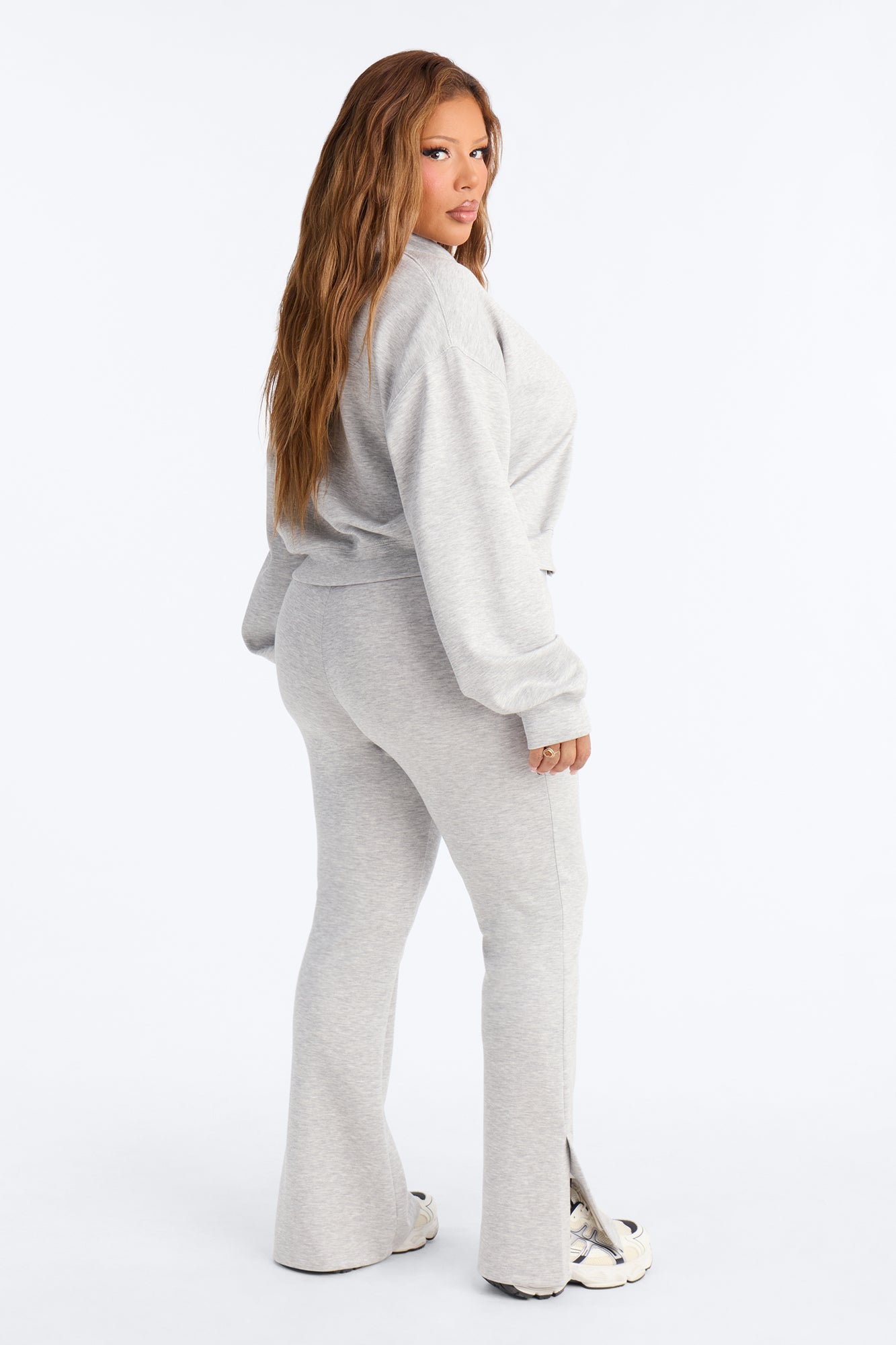 Bella Scuba Zip Up Jacket - Heather Grey