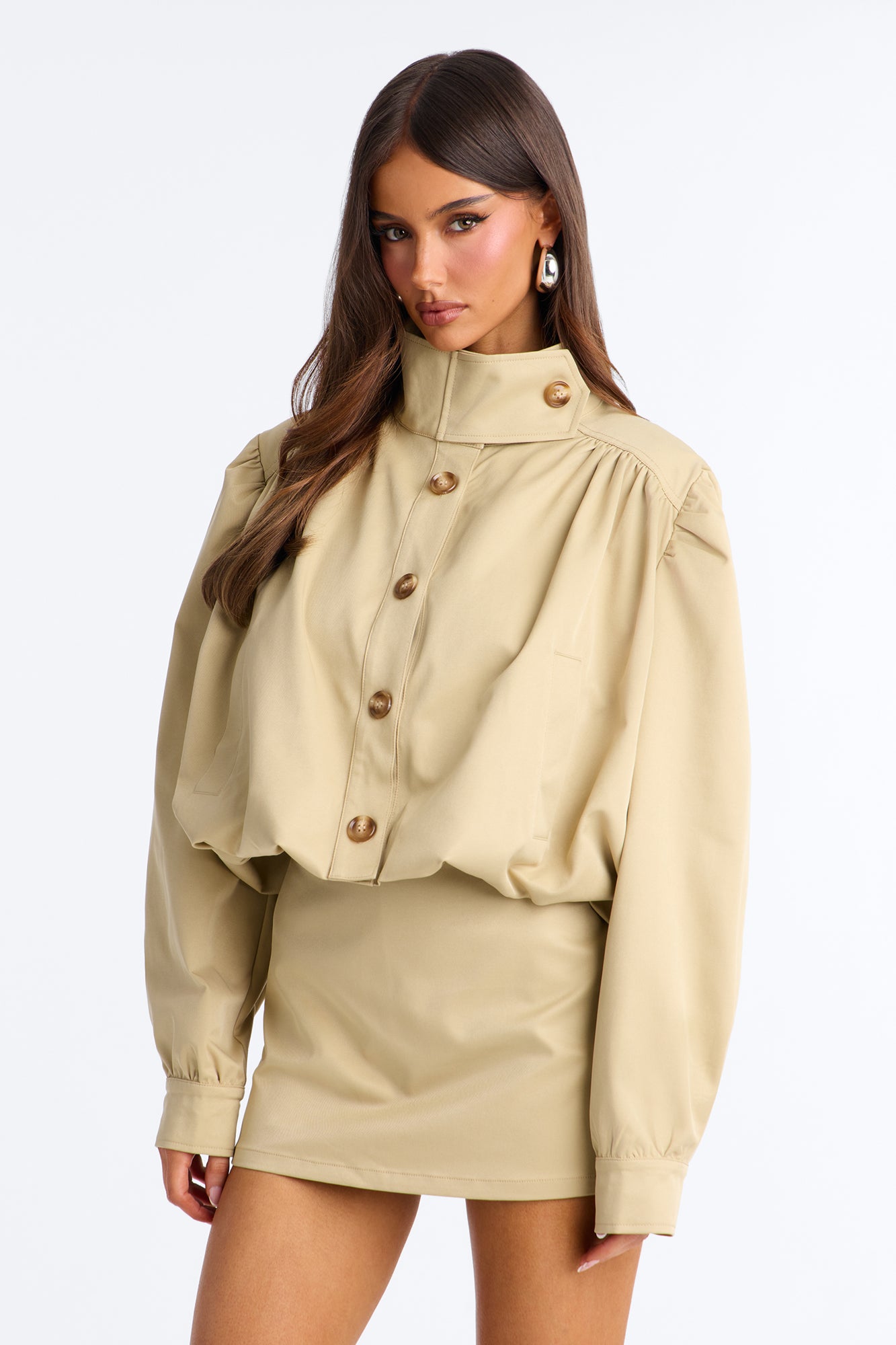 Paige Bubble Skort Set - Khaki