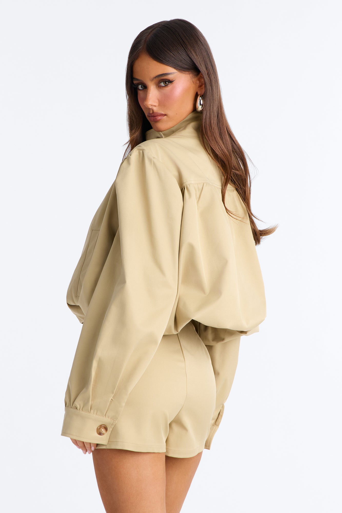 Paige Bubble Skort Set - Khaki