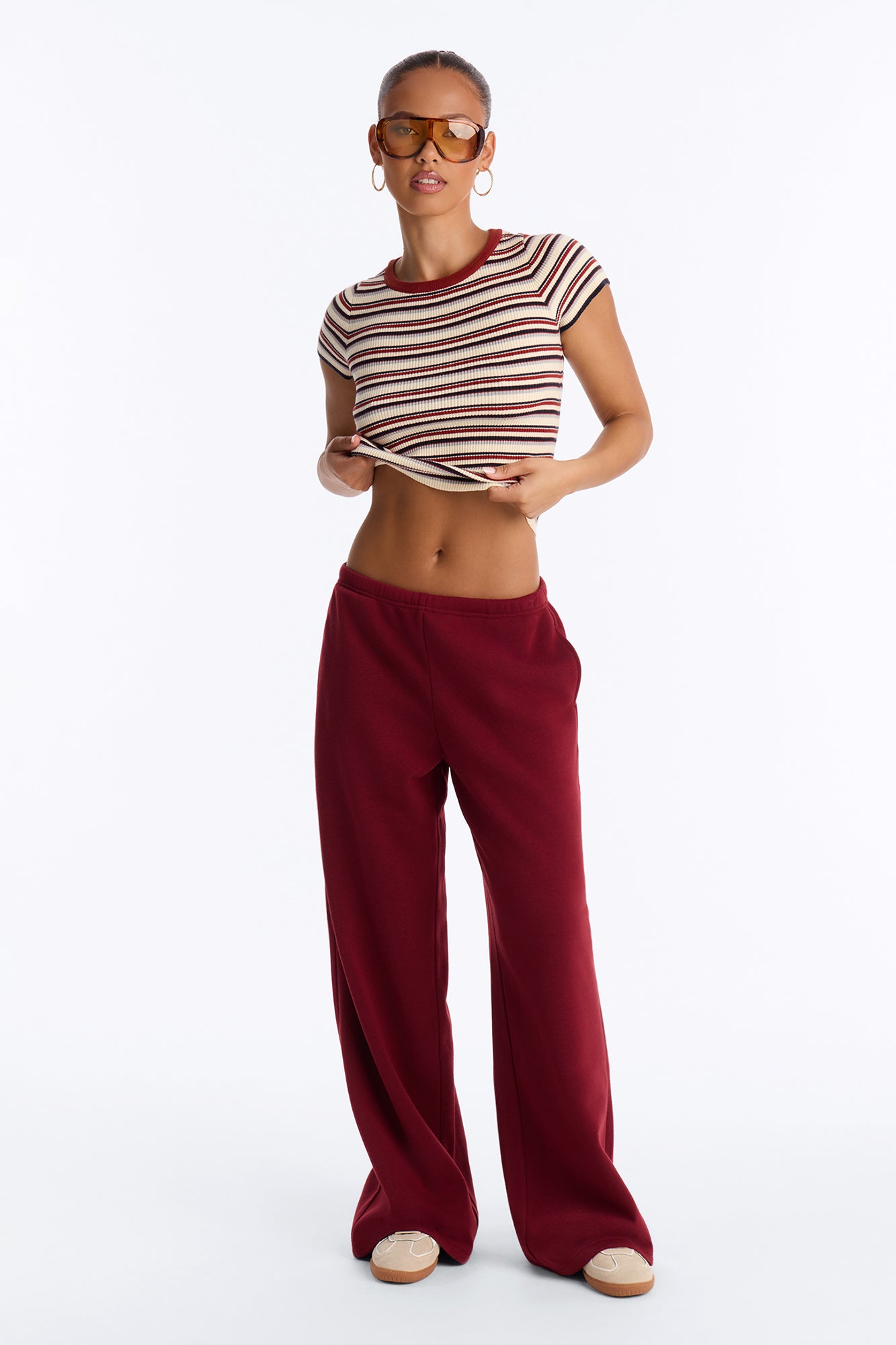 Cozy Time Fleece Lounge Pant - Burgundy