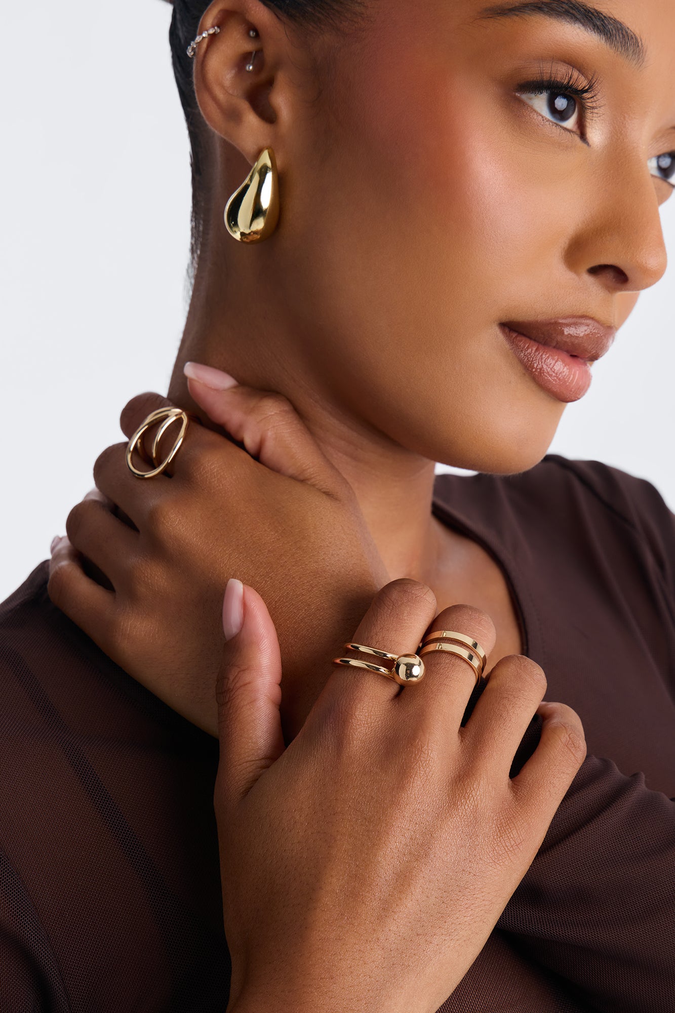 Far From It 3 Piece Ring Set - Gold
