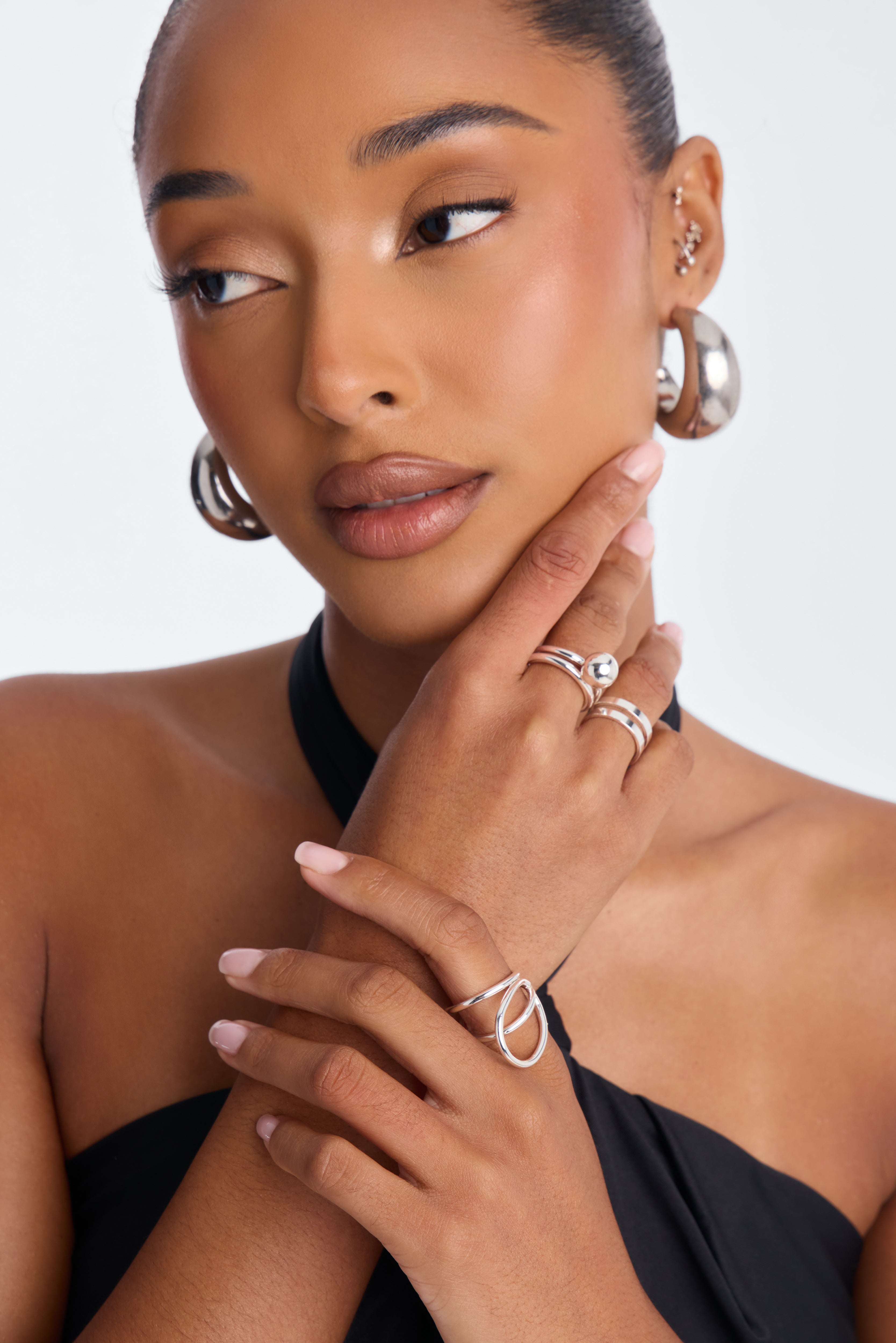 Far From It 3 Piece Ring Set - Silver