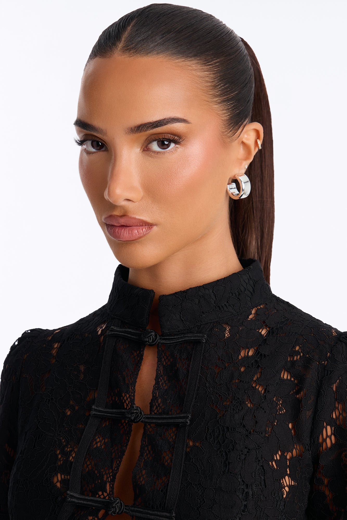 Keep You In The Loop 3 Pair Multi Earring Set - Silver