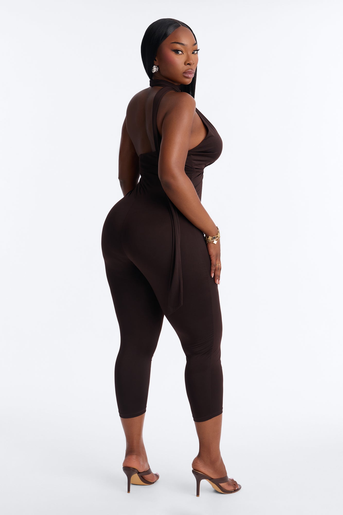 Arlene Capri Jumpsuit - Brown